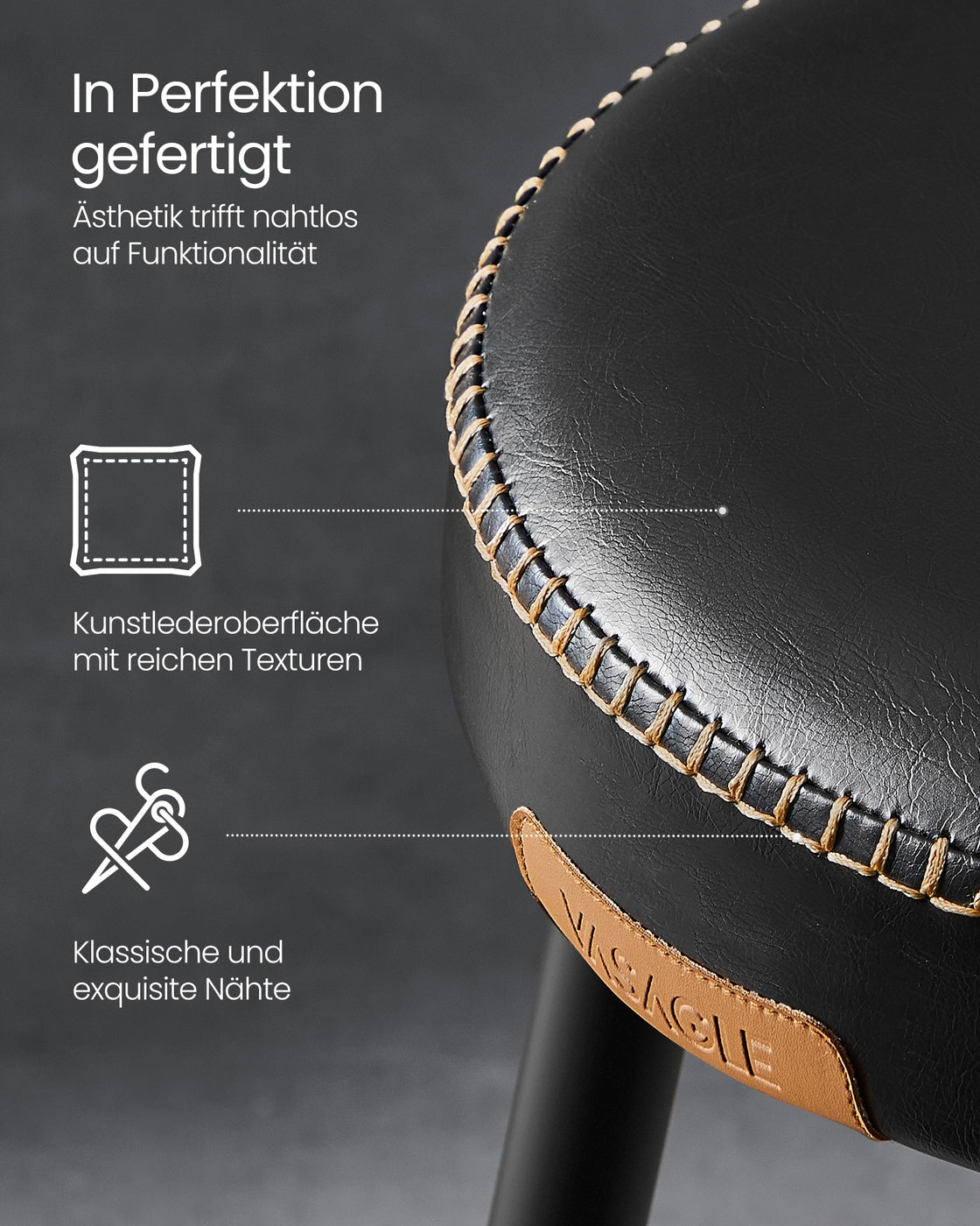 2er-Set Barhocker – Luxus-Küchenstühle – Verstellbare Beine