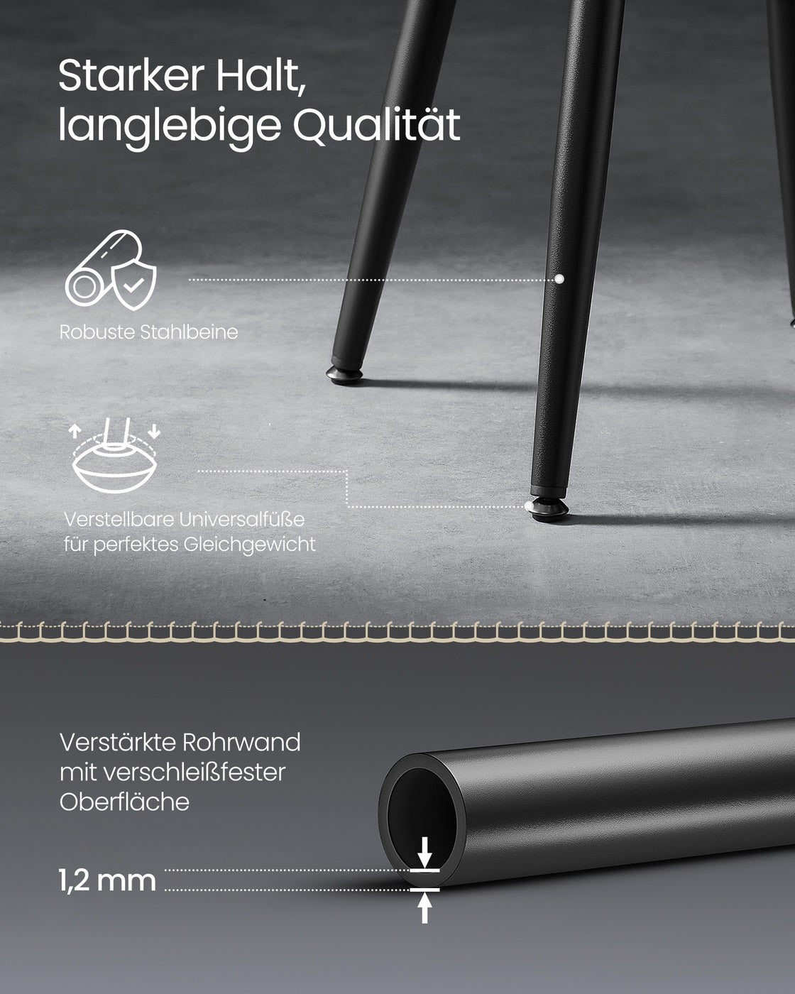 2er-Set Barhocker – Luxus-Küchenstühle – Verstellbare Beine