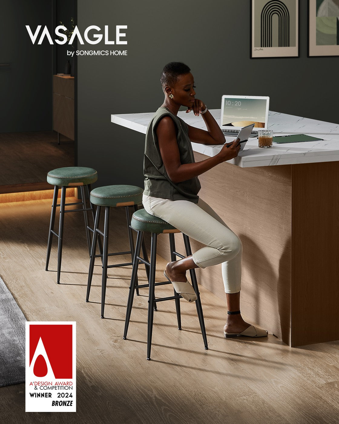 2er-Set Barhocker – Luxus-Küchenstühle – Verstellbare Beine