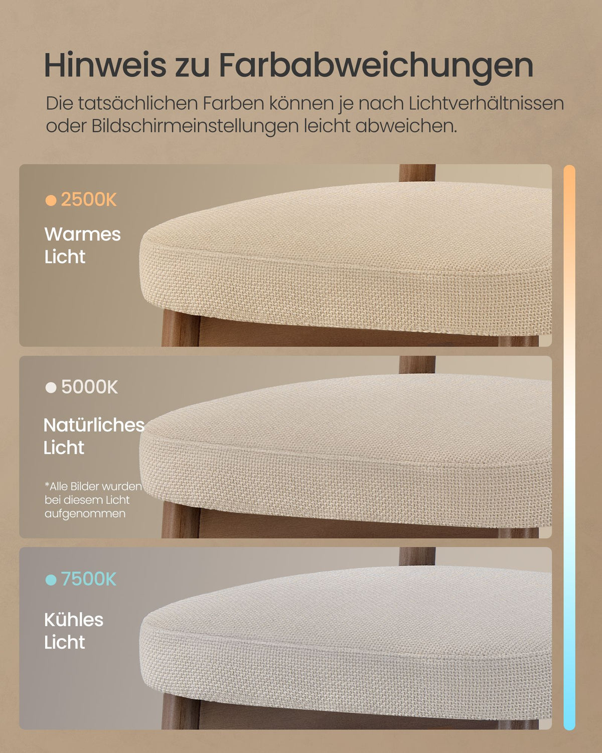 2er-Set Barhocker Mit Rückenlehne - Leinenoptik Mit Massiven Holzbeinen - Extra Dickes Sitzkissen