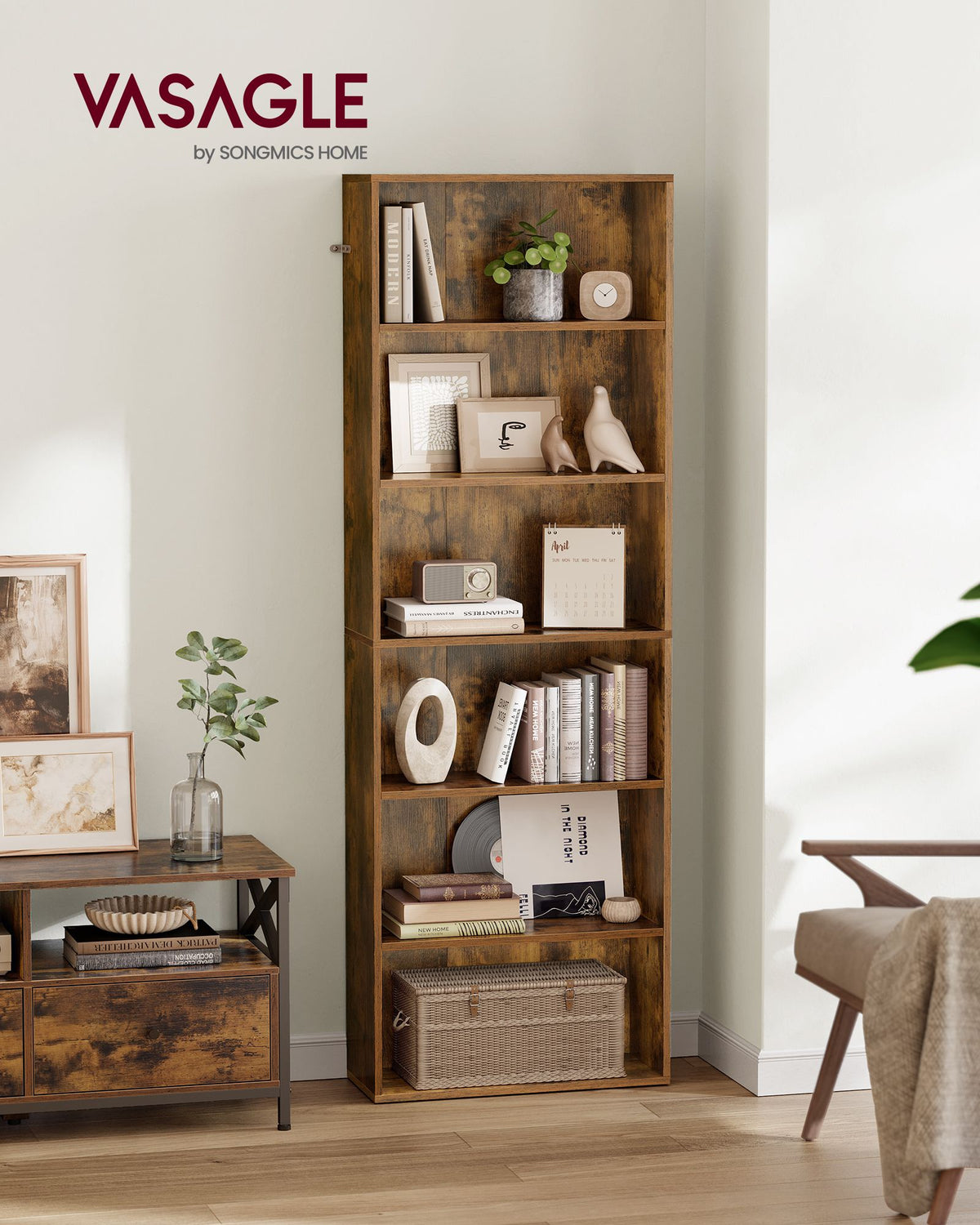 Modernes offenes Bücherregal – Geräumiges, freistehendes Aufbewahrungsregal mit verstellbaren Regalböden und minimalistischem Design