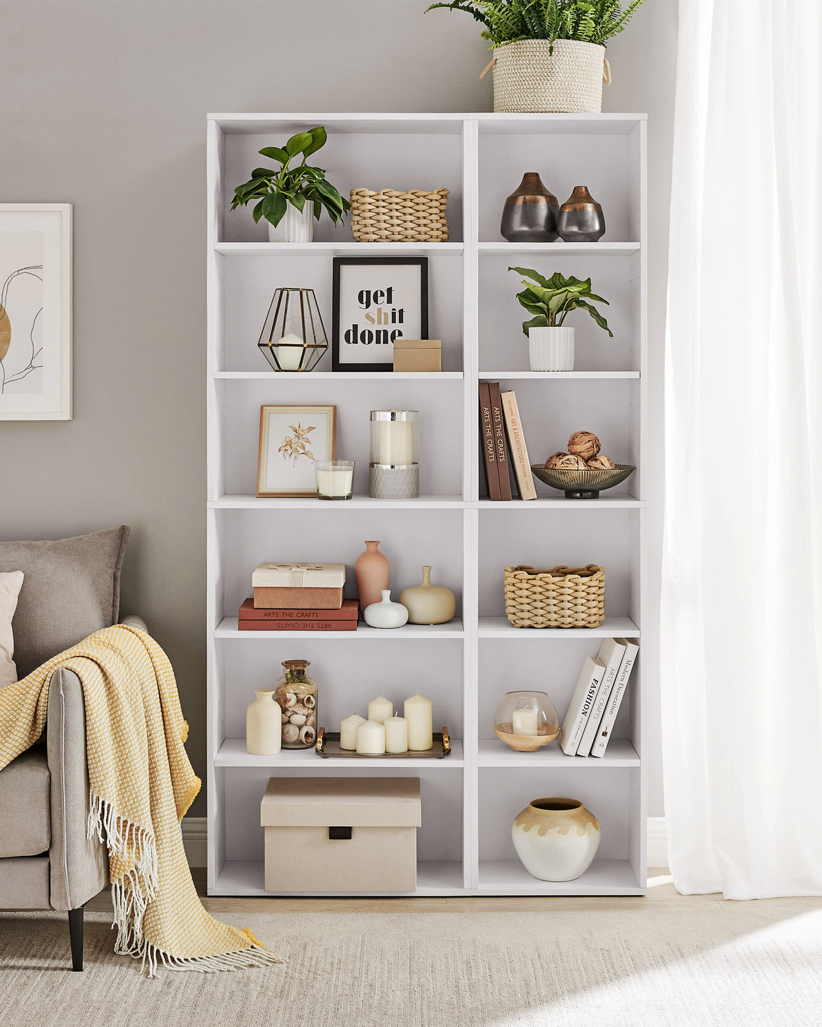 Modernes offenes Bücherregal – Geräumiges, freistehendes Aufbewahrungsregal mit verstellbaren Regalböden und minimalistischem Design