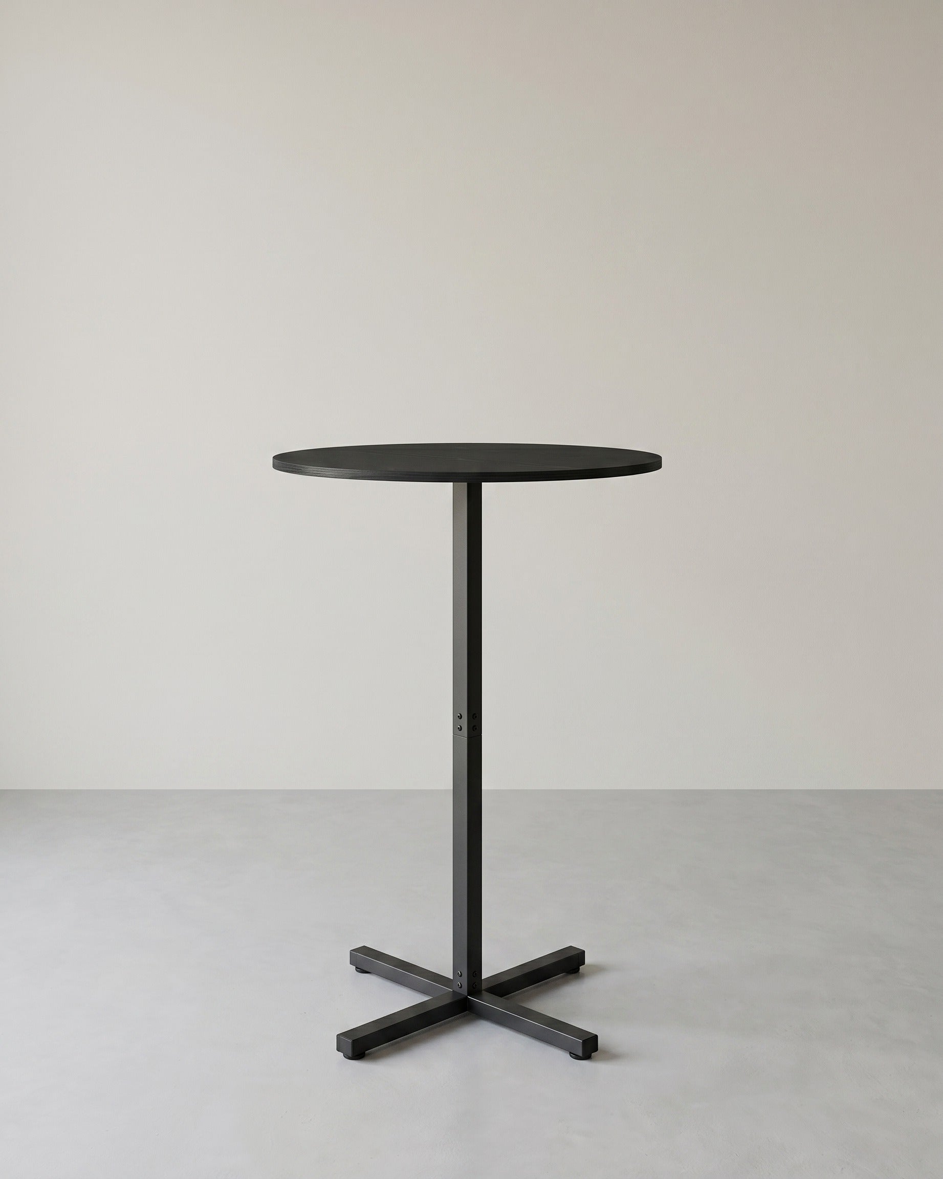 Stehtisch 60 x 60 cm – Modernes Design – Stabil & platzsparend – Für 2-3 Personen – Schwarz