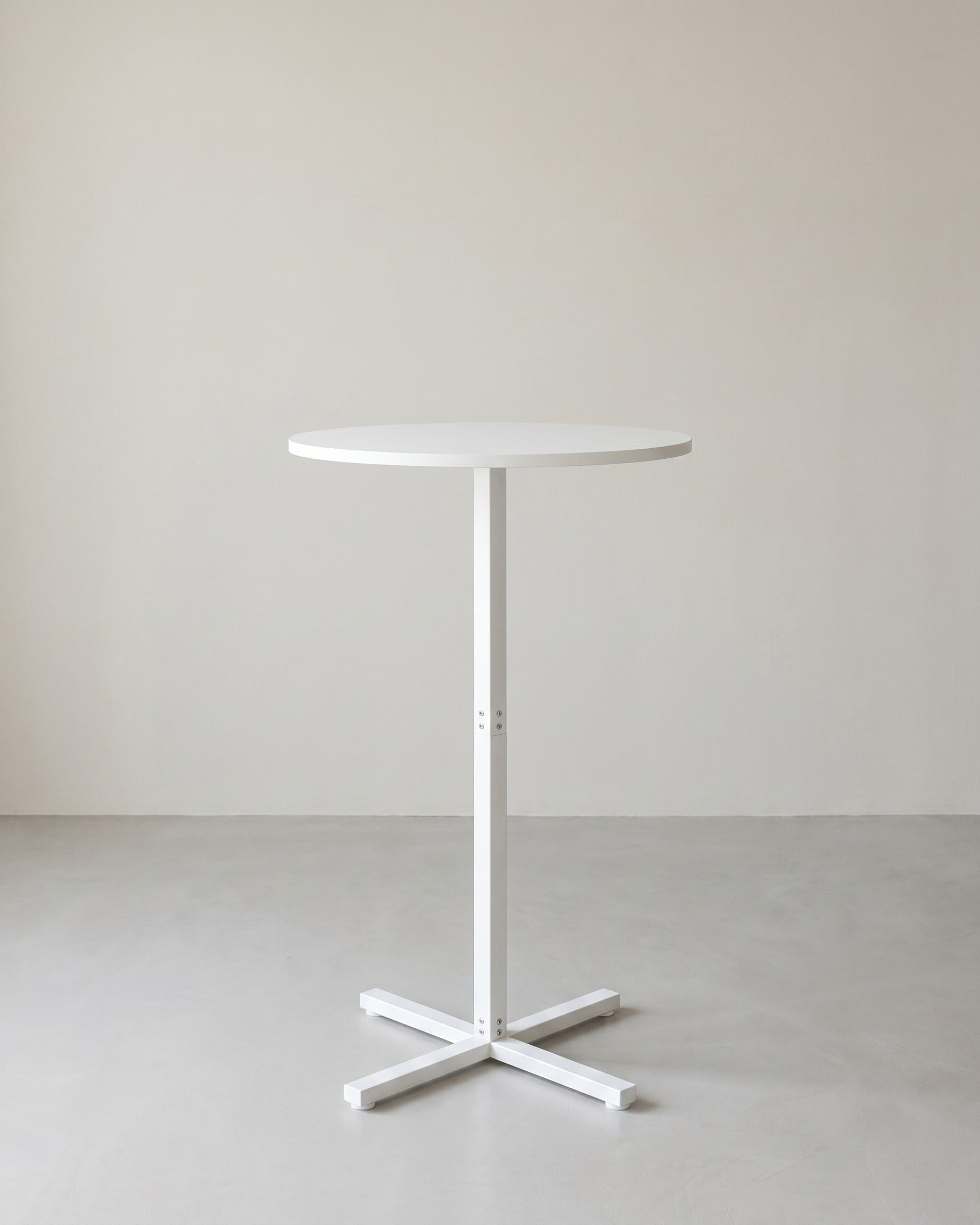 Stehtisch 60 x 60 cm – Modernes Design – Stabil & platzsparend – Für 2-3 Personen – Weiß