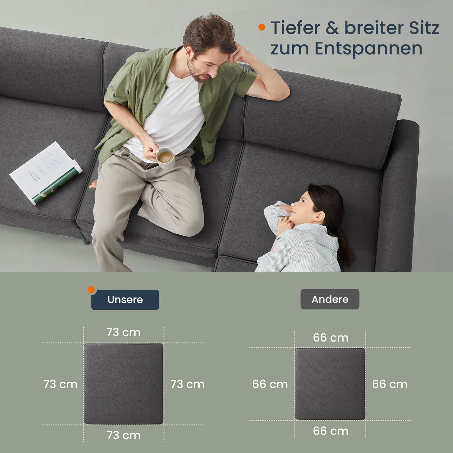 Modulares Sofa – Bouclé-Sofa-Set – verstellbar