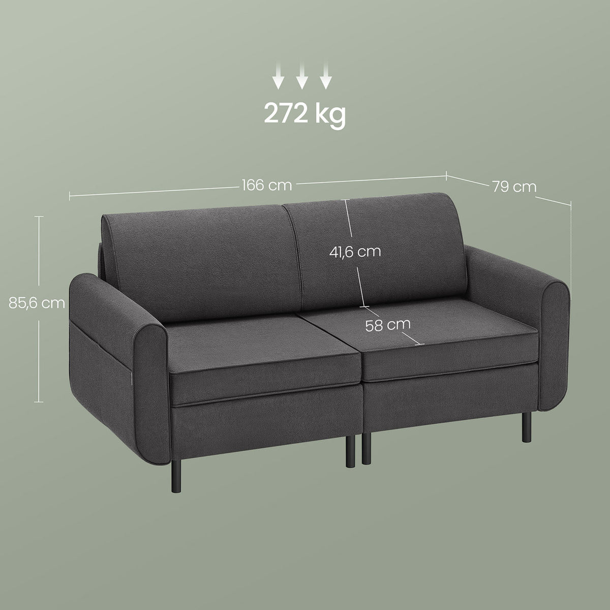 Modulares Sofa – Bouclé-Sofa-Set – verstellbar
