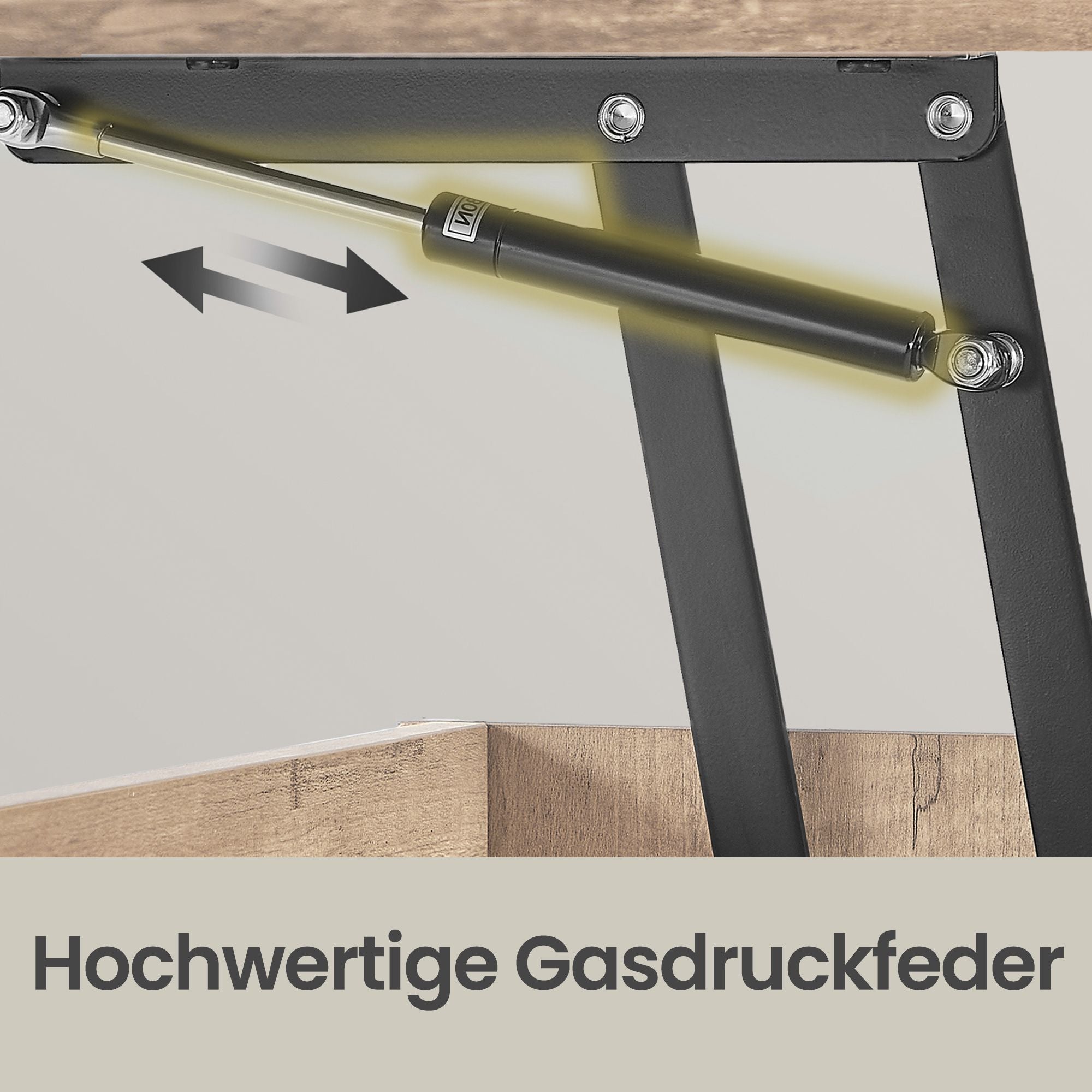 Couchtisch Höhenverstellbar - Mit Versteckten Fach Und Klappbarer Platte - Für Das Wohnzimmer