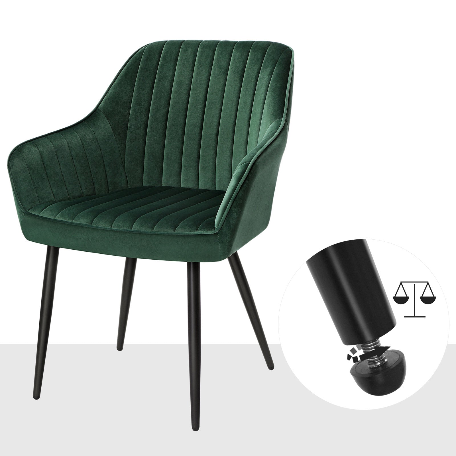 Moderne Esszimmerstühle mit Armlehnen – 2er-Set