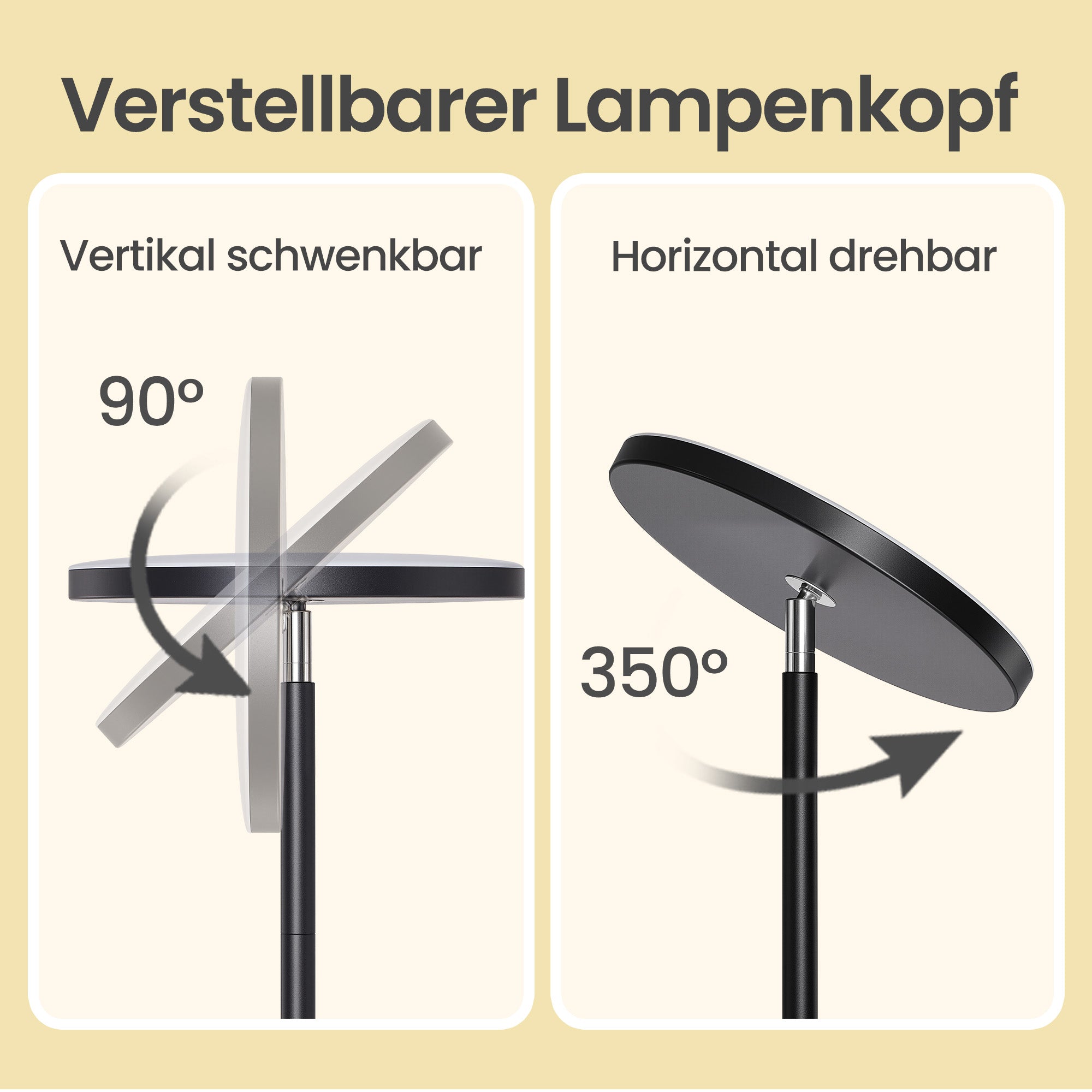 LED-Stehlampe 30W - Mit Drehbarem Kopf Und Fernbedienung - Für Wohnzimmer