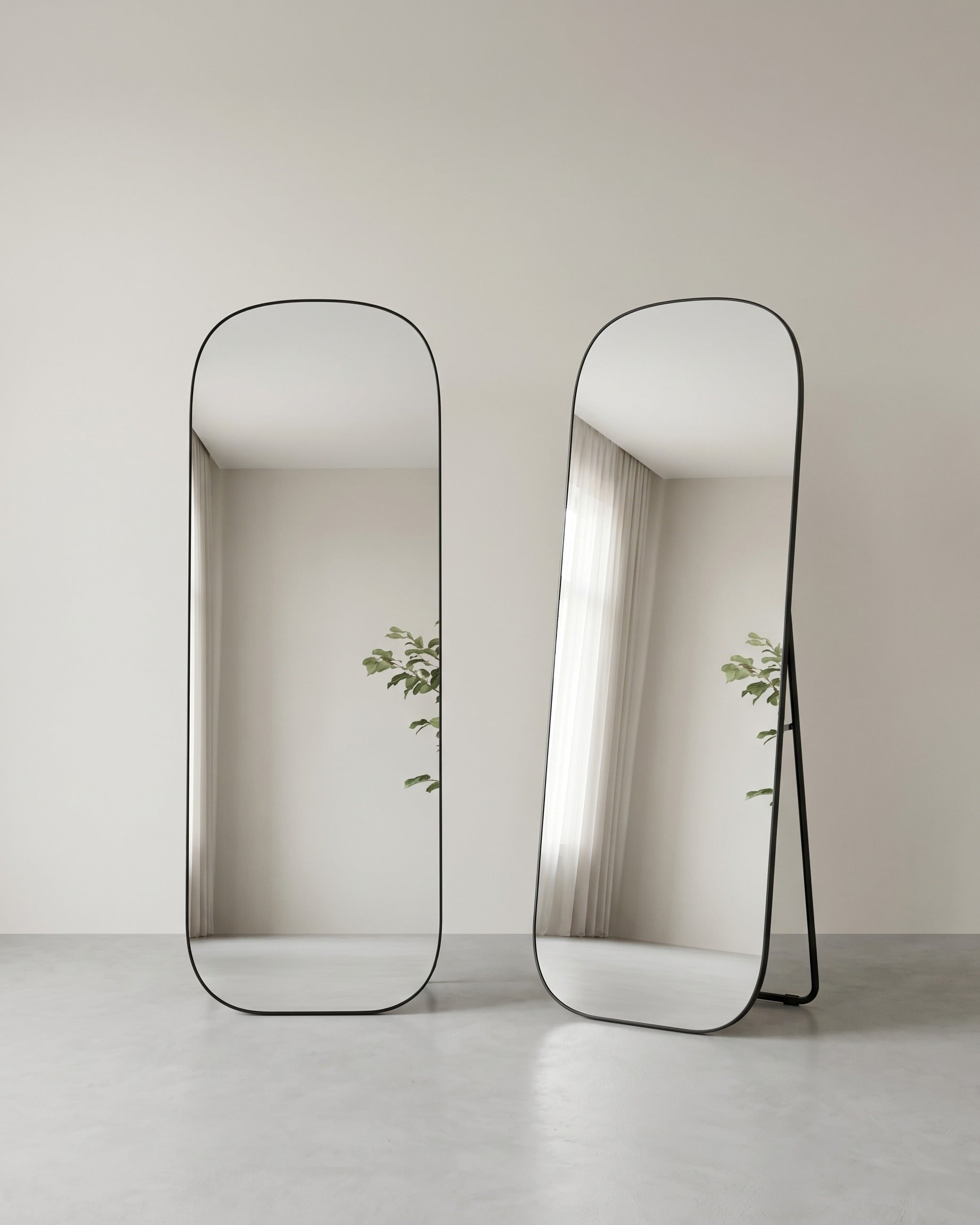 Standspiegel 160 x 50 cm – Gehärtetes Glas mit Aluminiumrahmen – Bruchsicher & Elegant