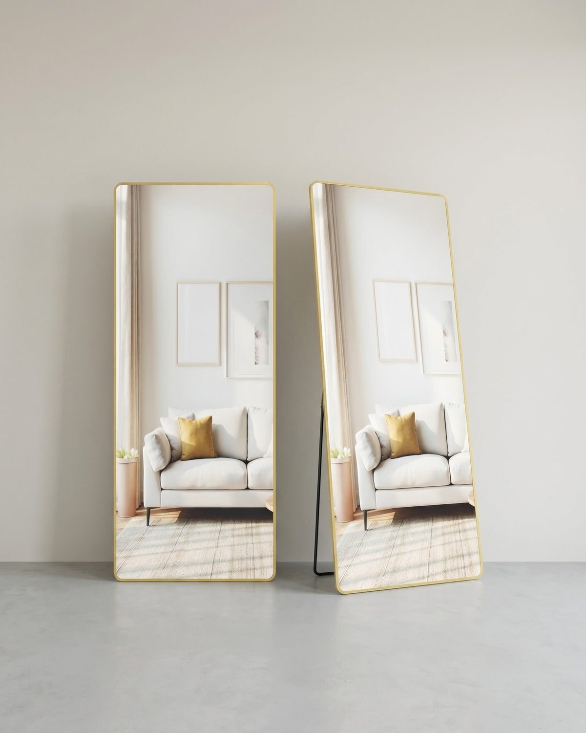 Standspiegel 160 x 50 cm – Rechteckiges Design – Freistehend oder Wandmontage