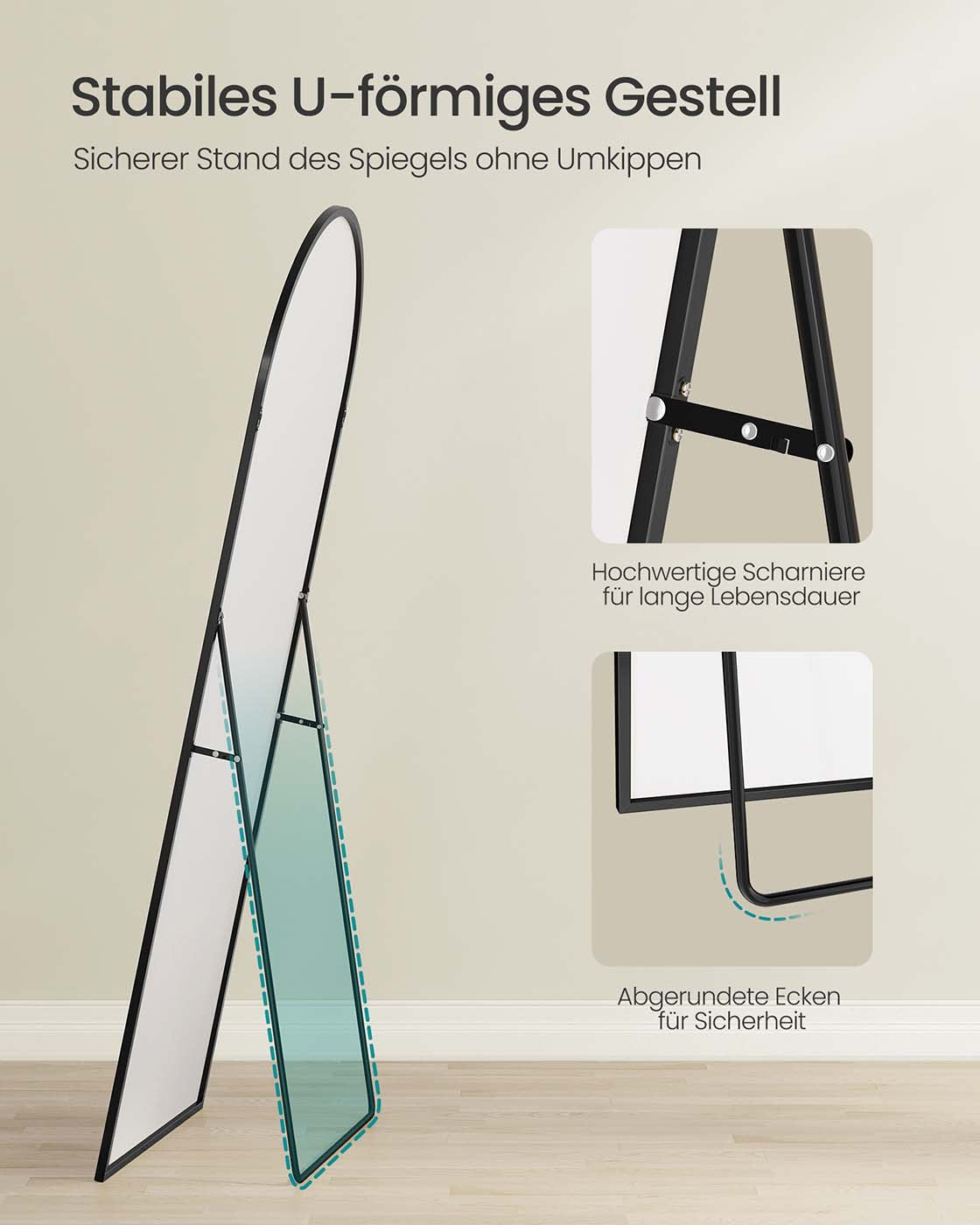 Hängespiegel - Elegant - 120 x 40 cm