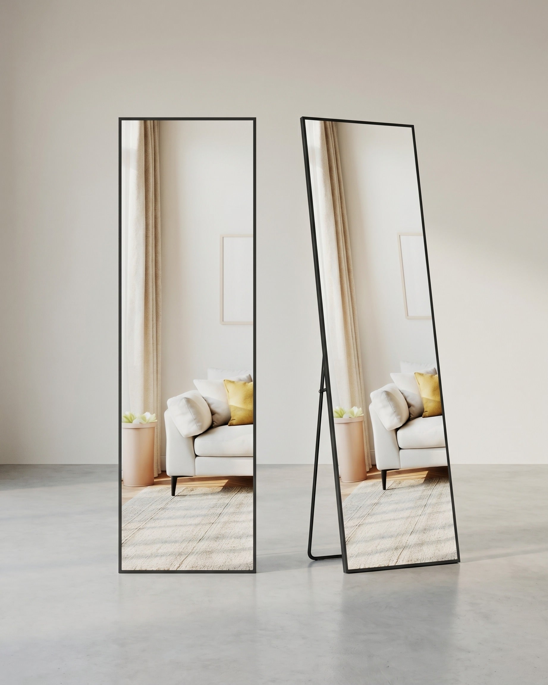 Standspiegel 150 x 40 cm - Rechteckig Mit Aluminiumrahmen - Für Schlafzimmer