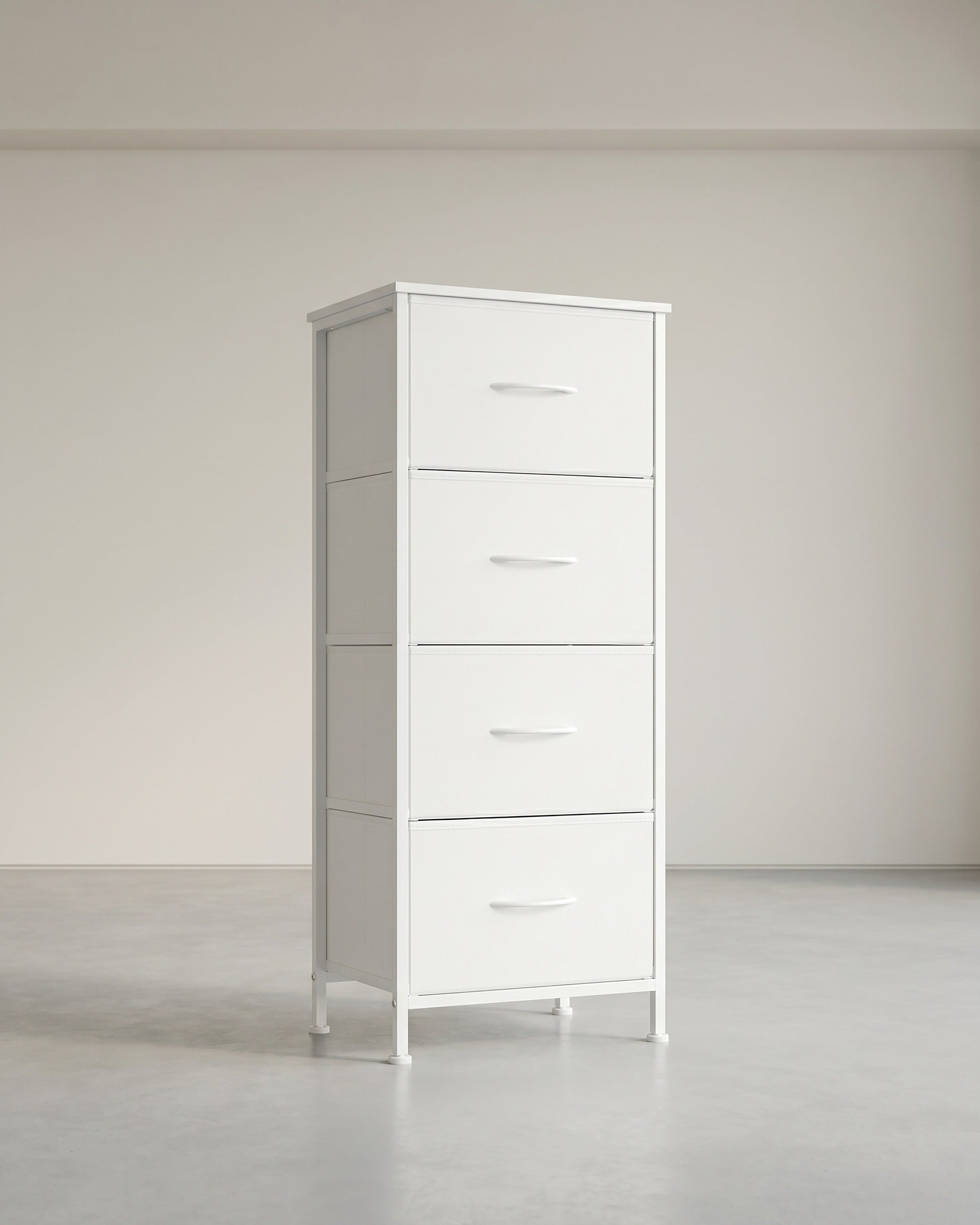 Sideboard Mit 4 Stoffschubladen - Stahlrahmen - Für Schlafzimmer Oder Flur