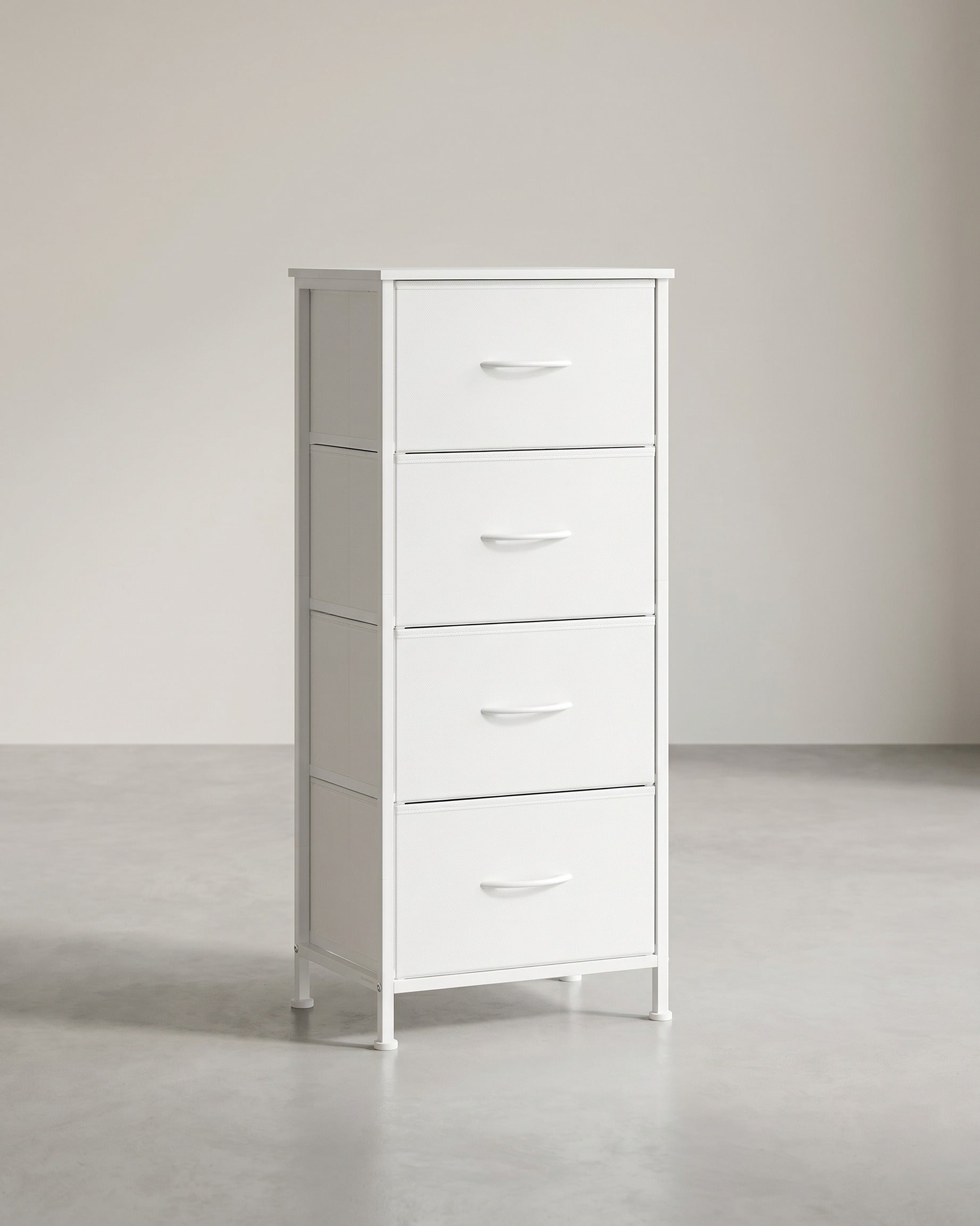 Sideboard Mit 4 Stoffschubladen - Stahlrahmen - Für Schlafzimmer Oder Flur