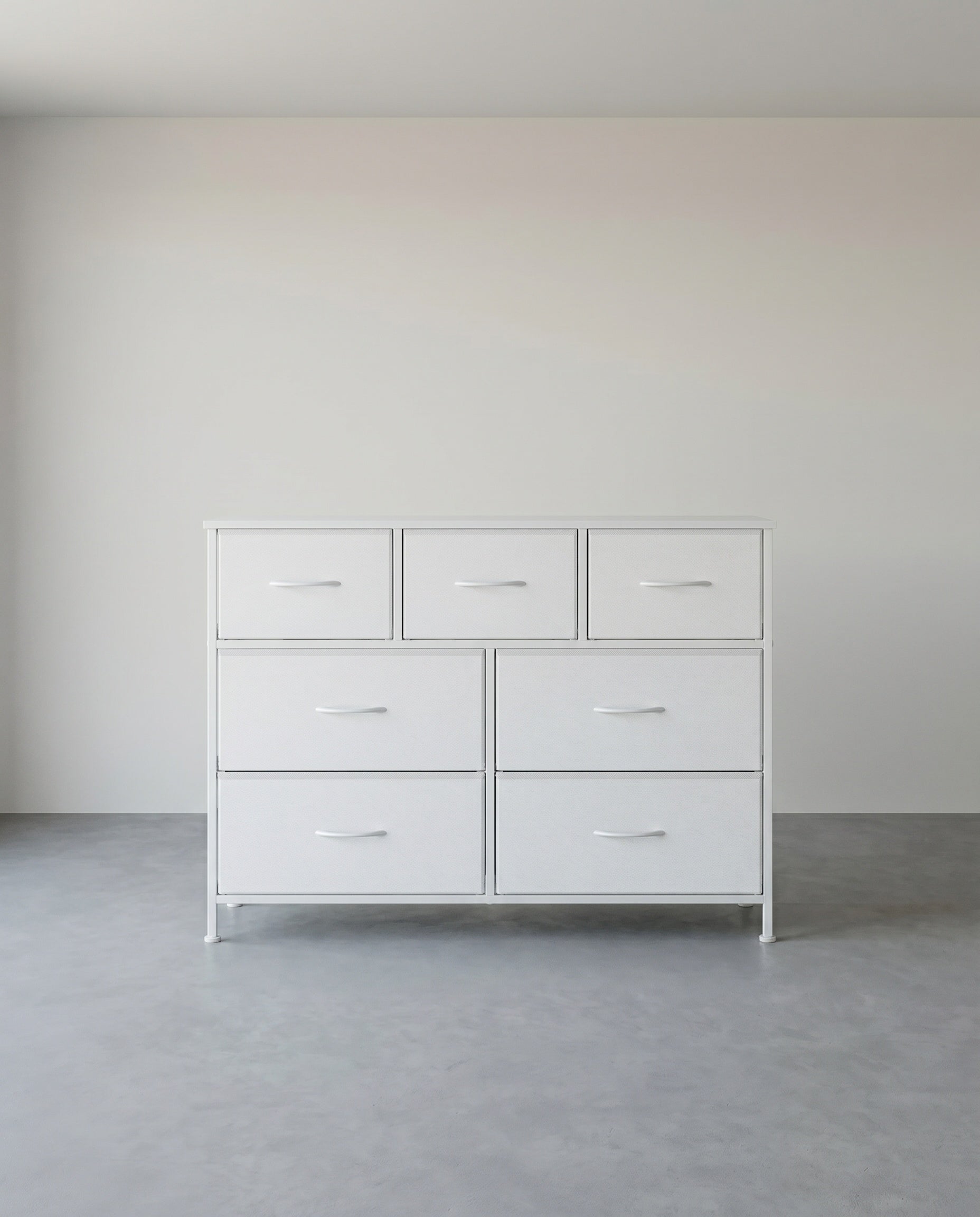 Sideboard Mit 7 Stoffschubladen - Stahlrahmen - Für Schlafzimmer Oder Flur