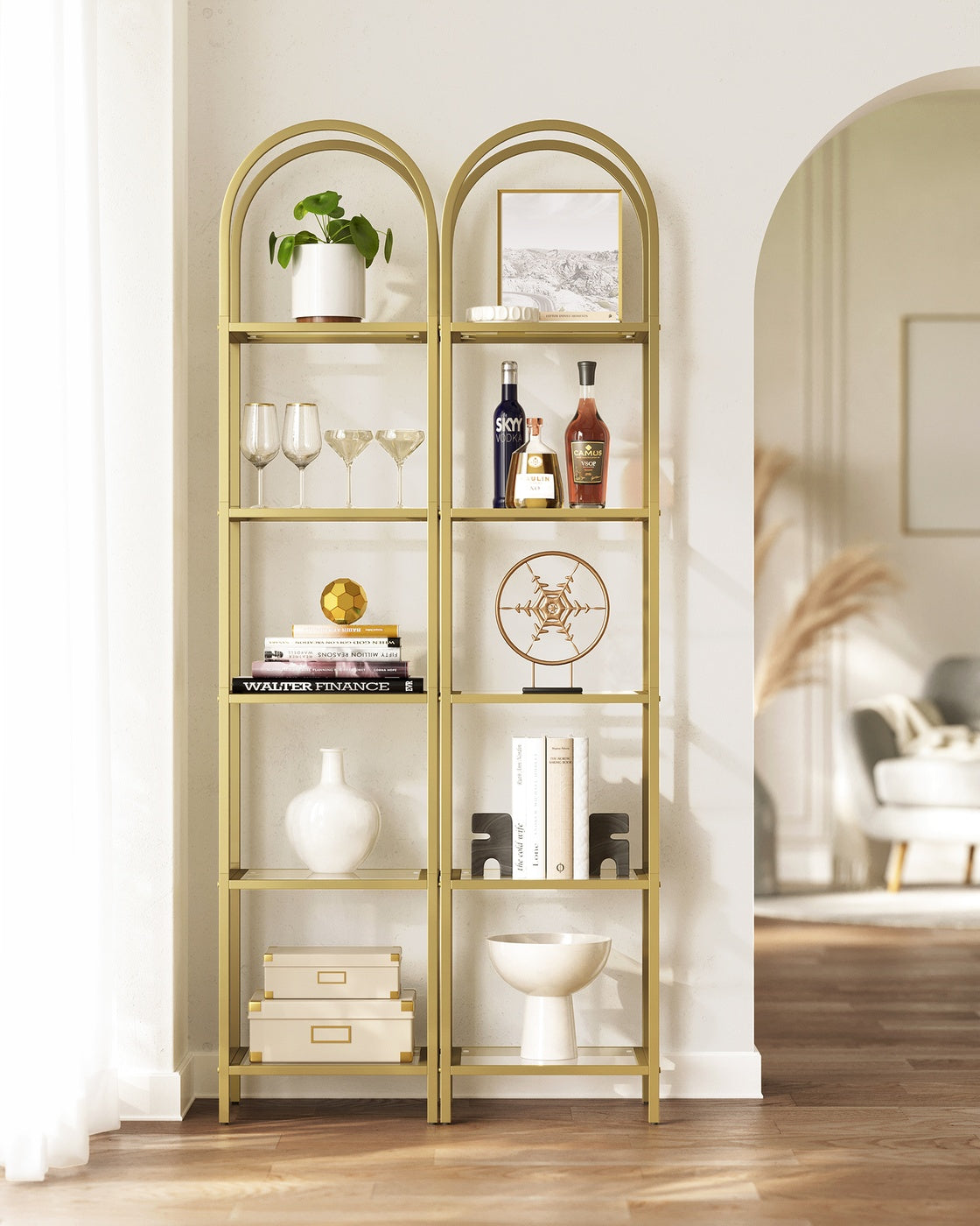 Bücherregal – 5-stufiges Bücherregal – Freistehend – Modernes Design