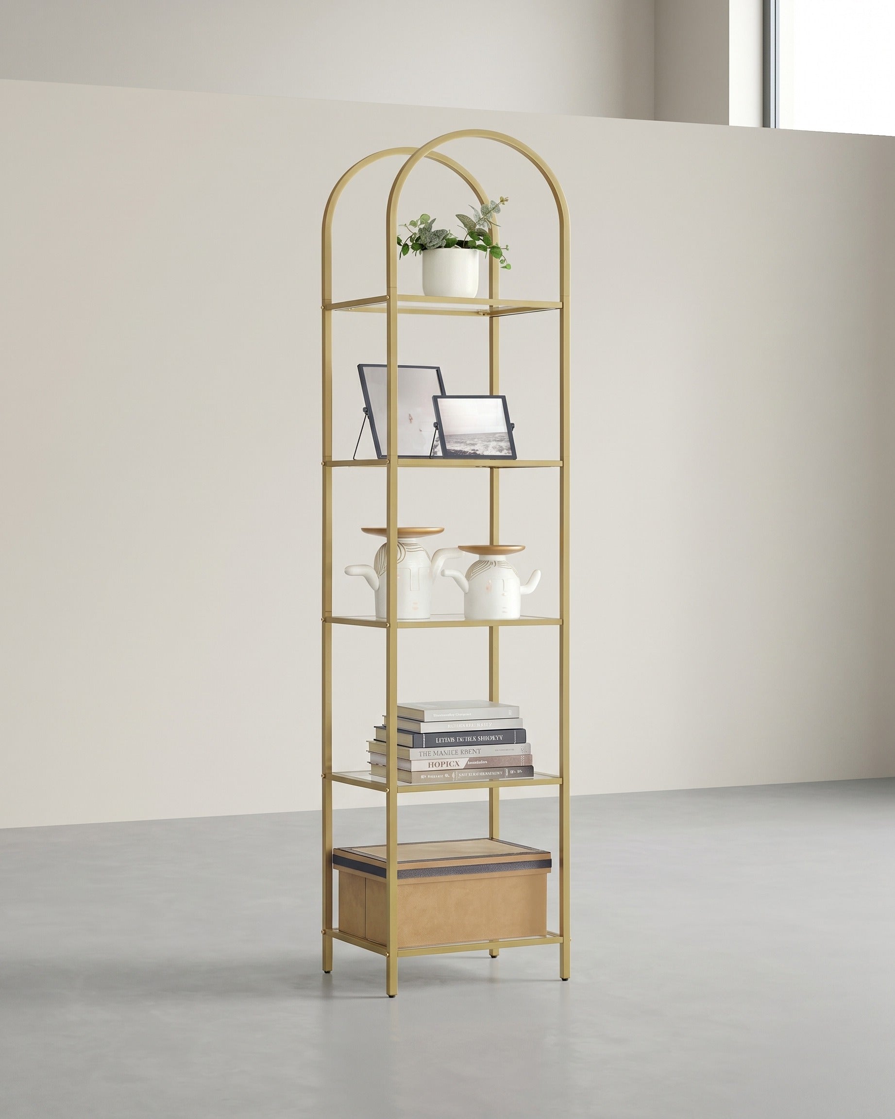 Bücherregal – 5-stufiges Bücherregal – Freistehend – Modernes Design