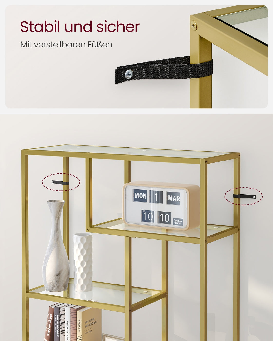 Standschrank 6 Ebenen – modernes Design – stilvoll & funktional