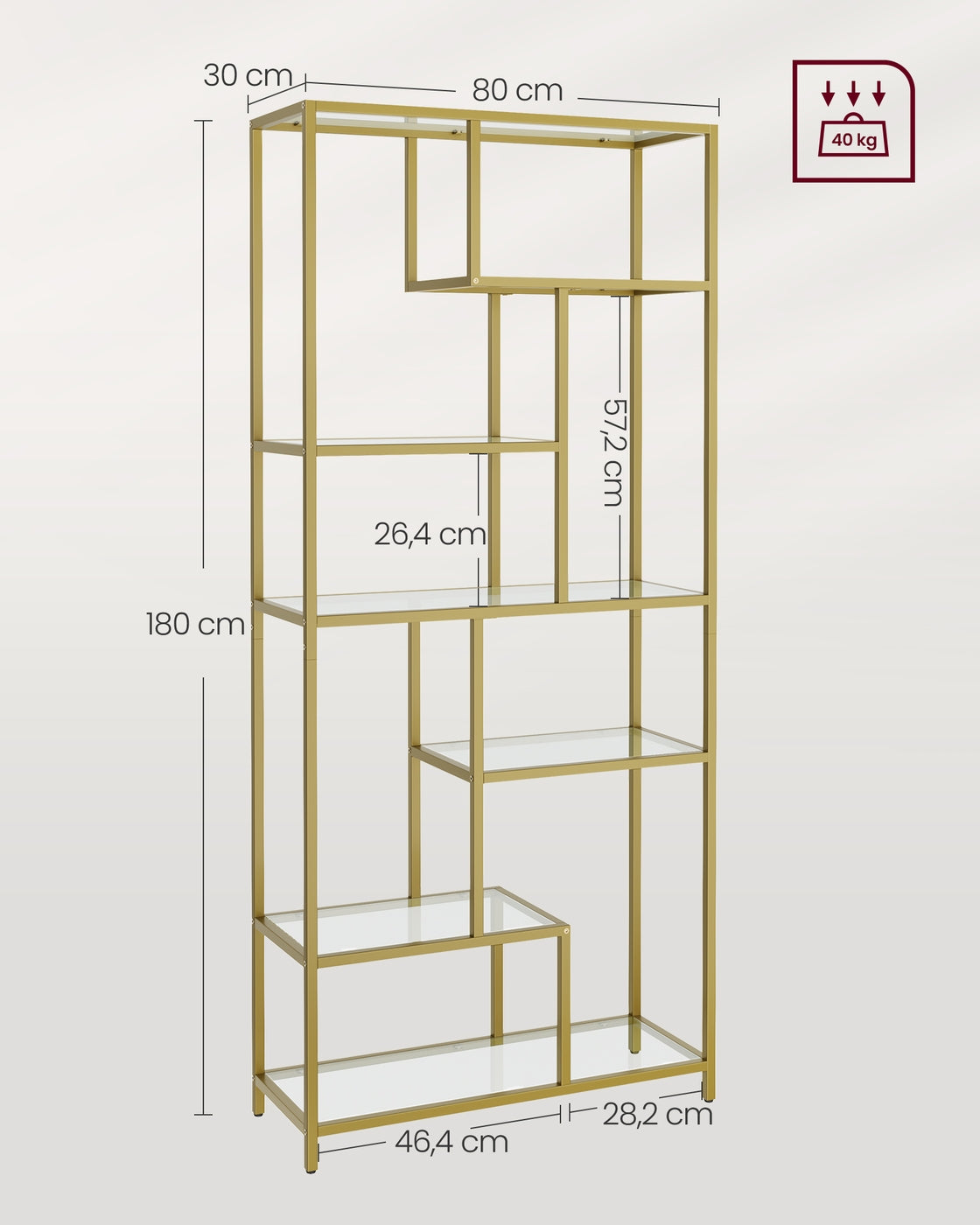 Standschrank 6 Ebenen – modernes Design – stilvoll & funktional