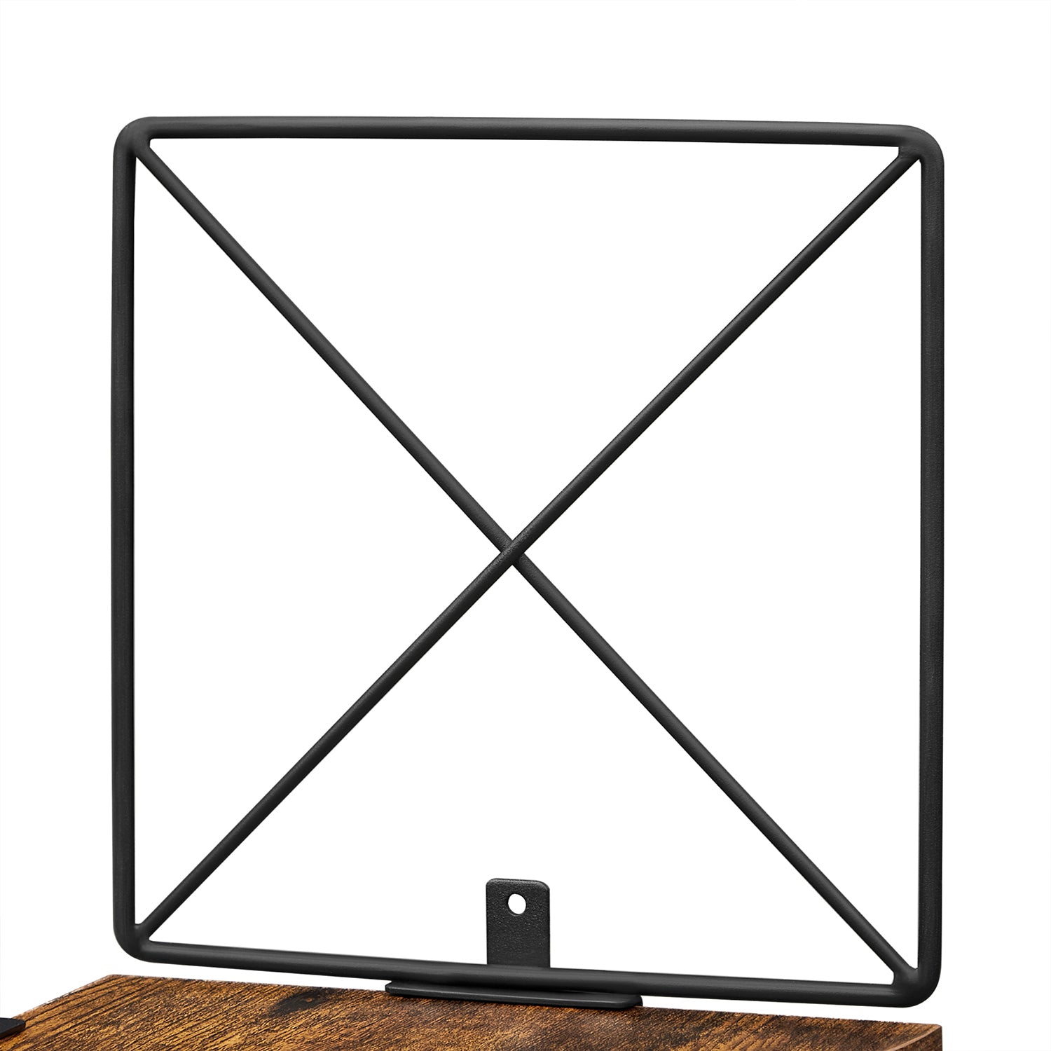 Eckregal zur Wandmontage – 5 Ebenen – Zickzack-Wandregal – 127,5 cm hoch – Rustikales Braun/Schwarz – platzsparend