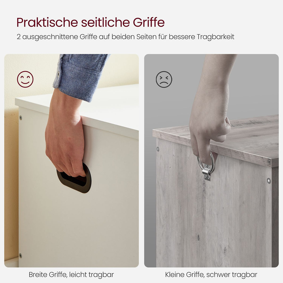 Aufbewahrungsbank mit Deckel – Schuhbank – Sitzbank mit hoher Tragkraft – Für Flur, Schlafzimmer oder Wohnzimmer