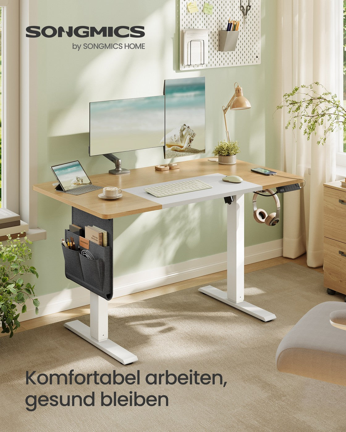 Elektrischer Hoch-Niedrig-Schreibtisch - Elektrisch verstellbar - Arbeitsplatz - Ergonomischer Schreibtisch