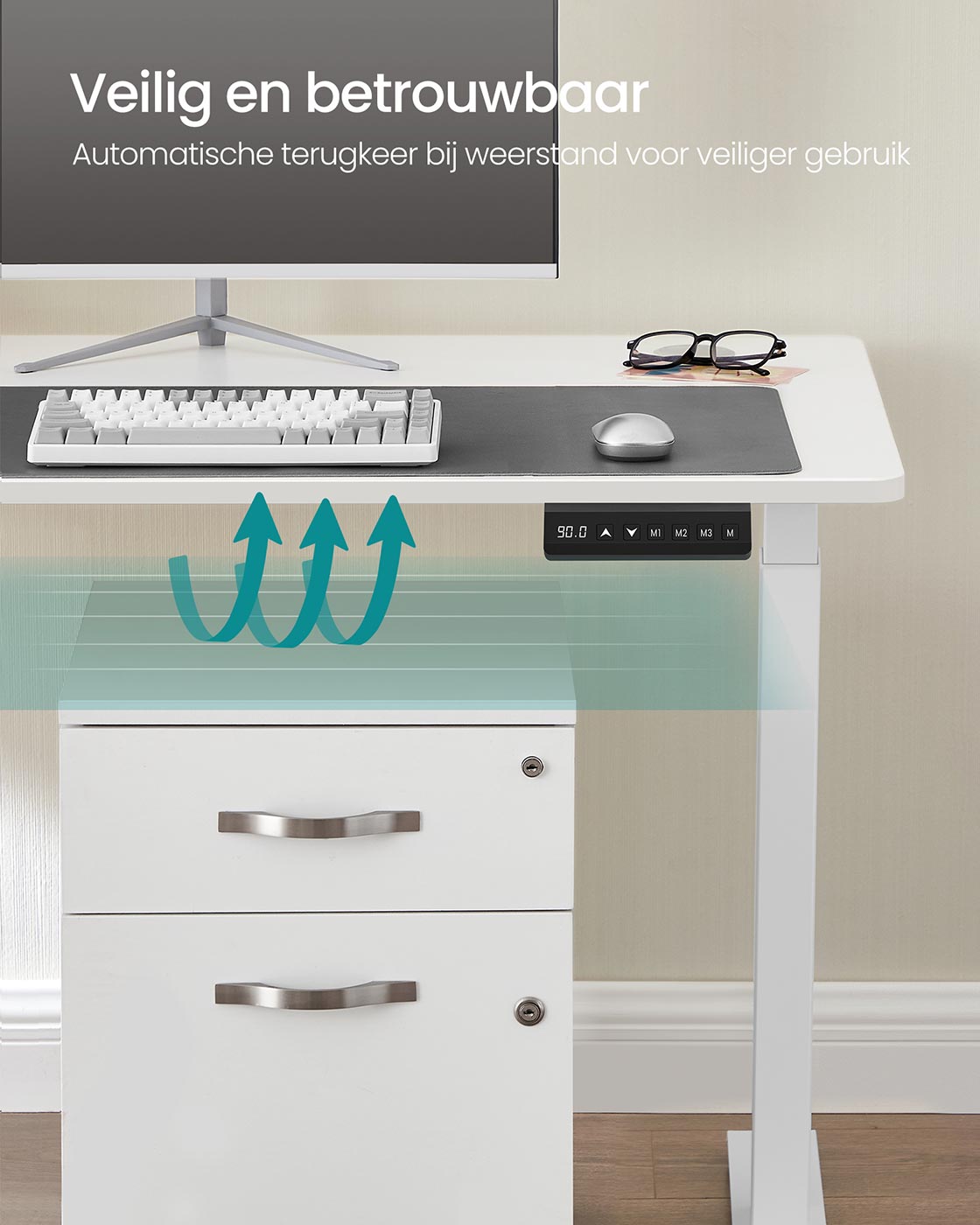 Sitz-Steh-Schreibtischgestell – Hoher niedriger Schreibtischfuß – Elektrischer Schreibtisch – Stehpult mit Rädern