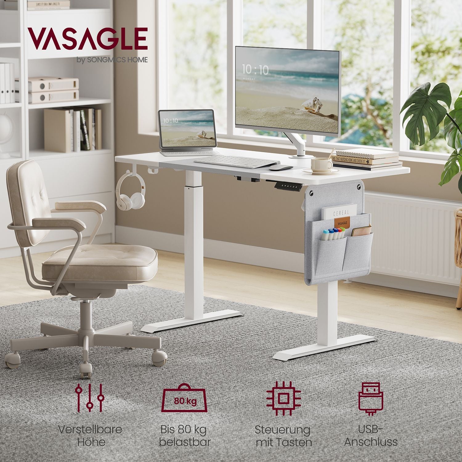 Elektrisch verstellbarer Schreibtisch - Stehpult - Ergonomischer Arbeitsplatz