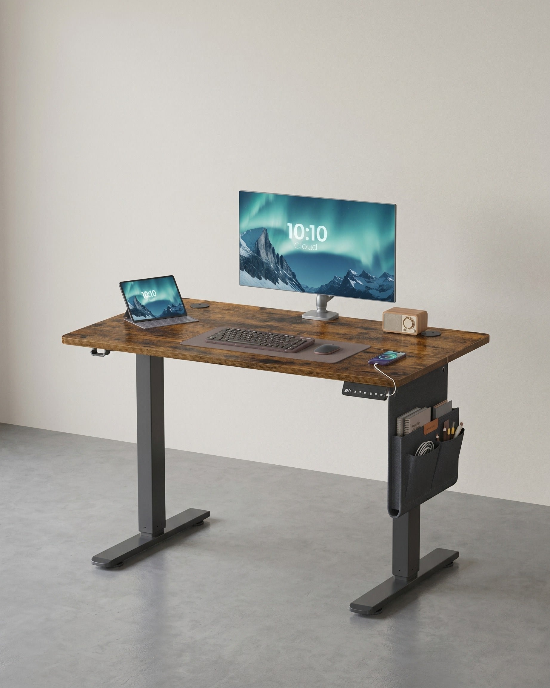 Höhenverstellbarer Schreibtisch – Elektrisch – Memoryfunktion für 4 Höhen – 100 x 60 x (72-120) cm