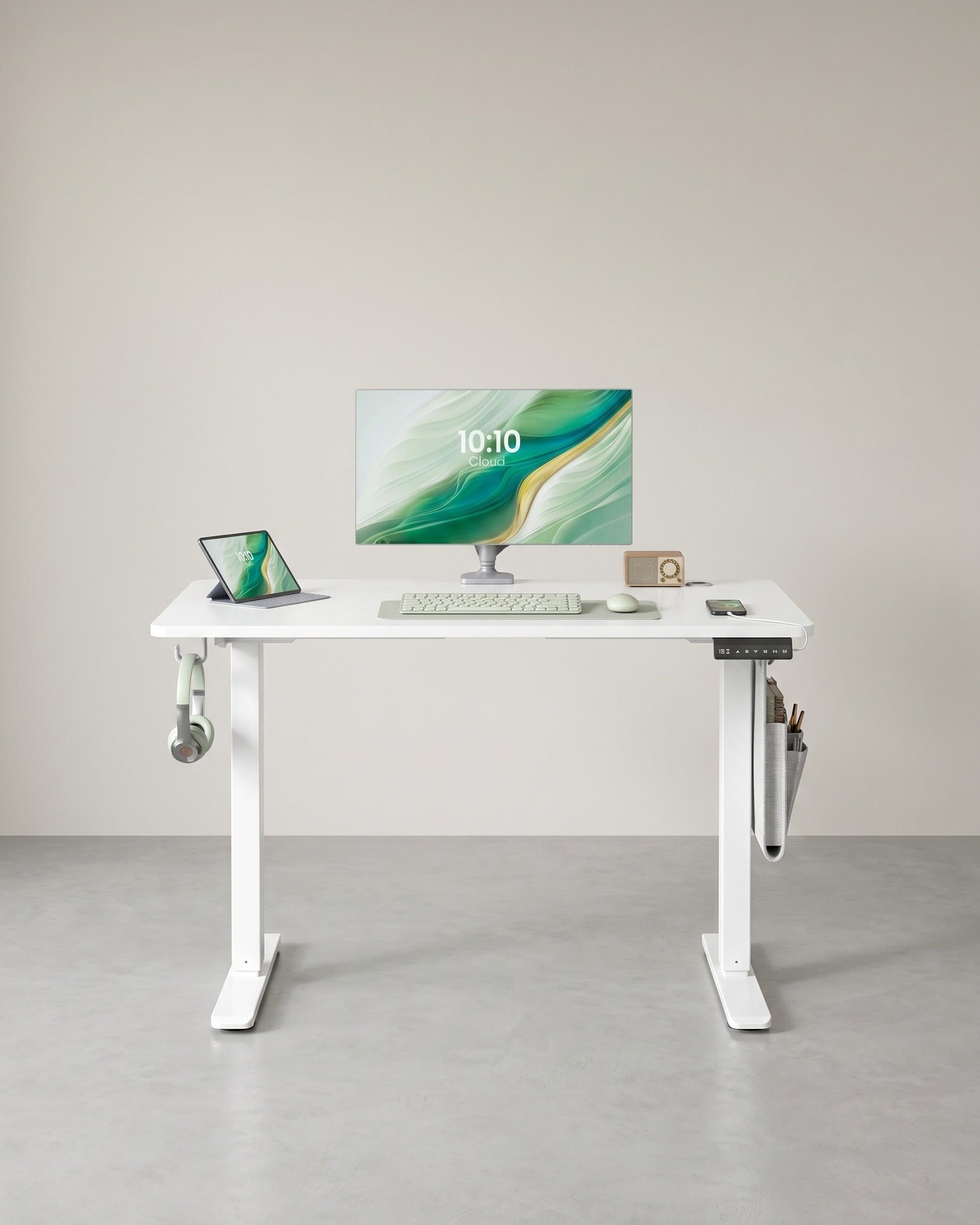 Höhenverstellbarer Schreibtisch – Elektrisch – Memoryfunktion für 4 Höhen – 100 x 60 x (72-120) cm