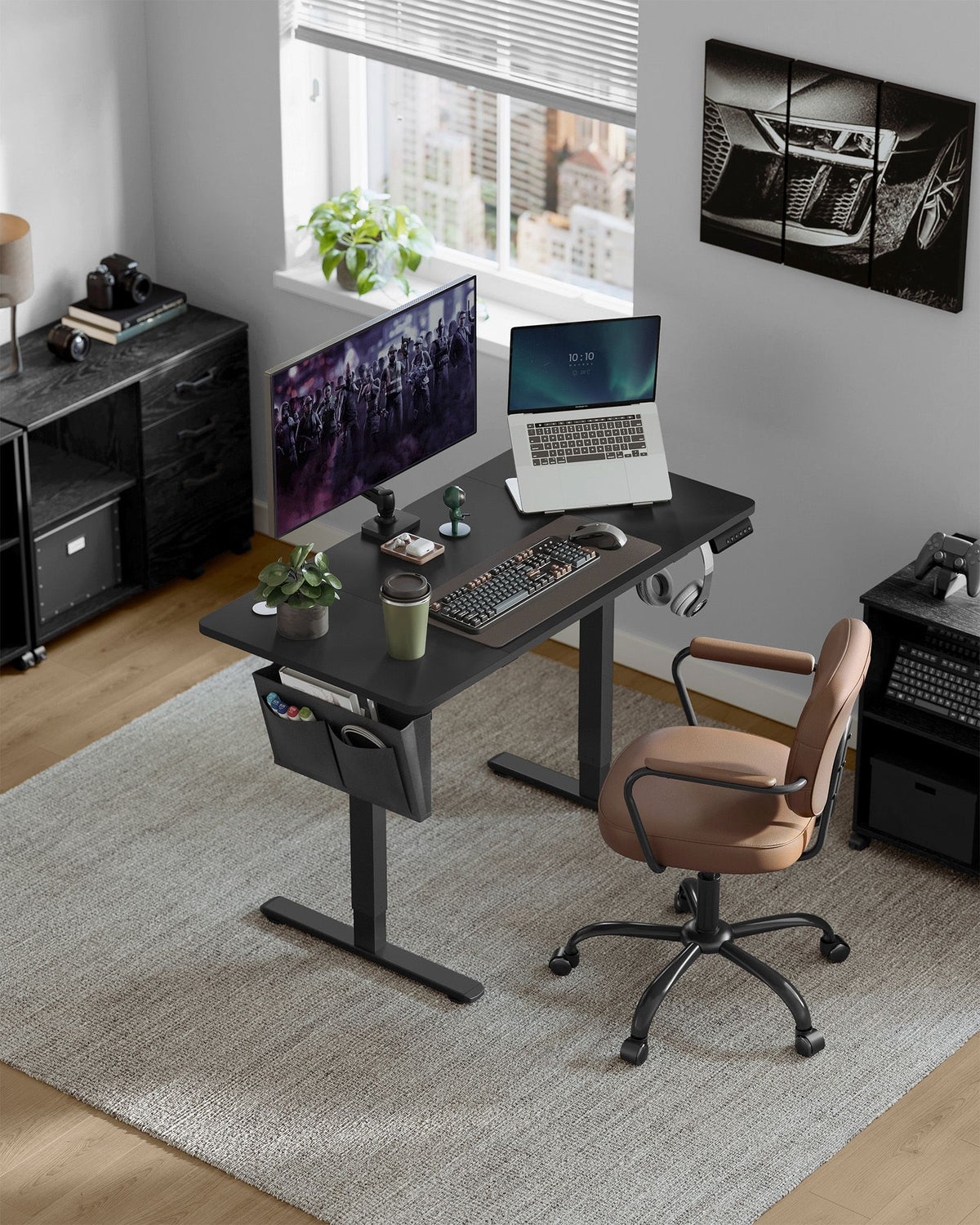 Elektrischer Hoch-Niedrig-Schreibtisch - Elektrisch verstellbar - Arbeitsplatz - Ergonomischer Schreibtisch