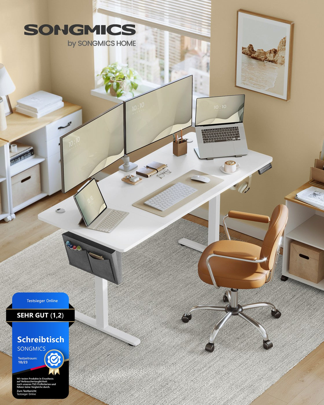 Elektrischer Hoch-Niedrig-Schreibtisch - Elektrisch verstellbar - Arbeitsplatz - Ergonomischer Schreibtisch
