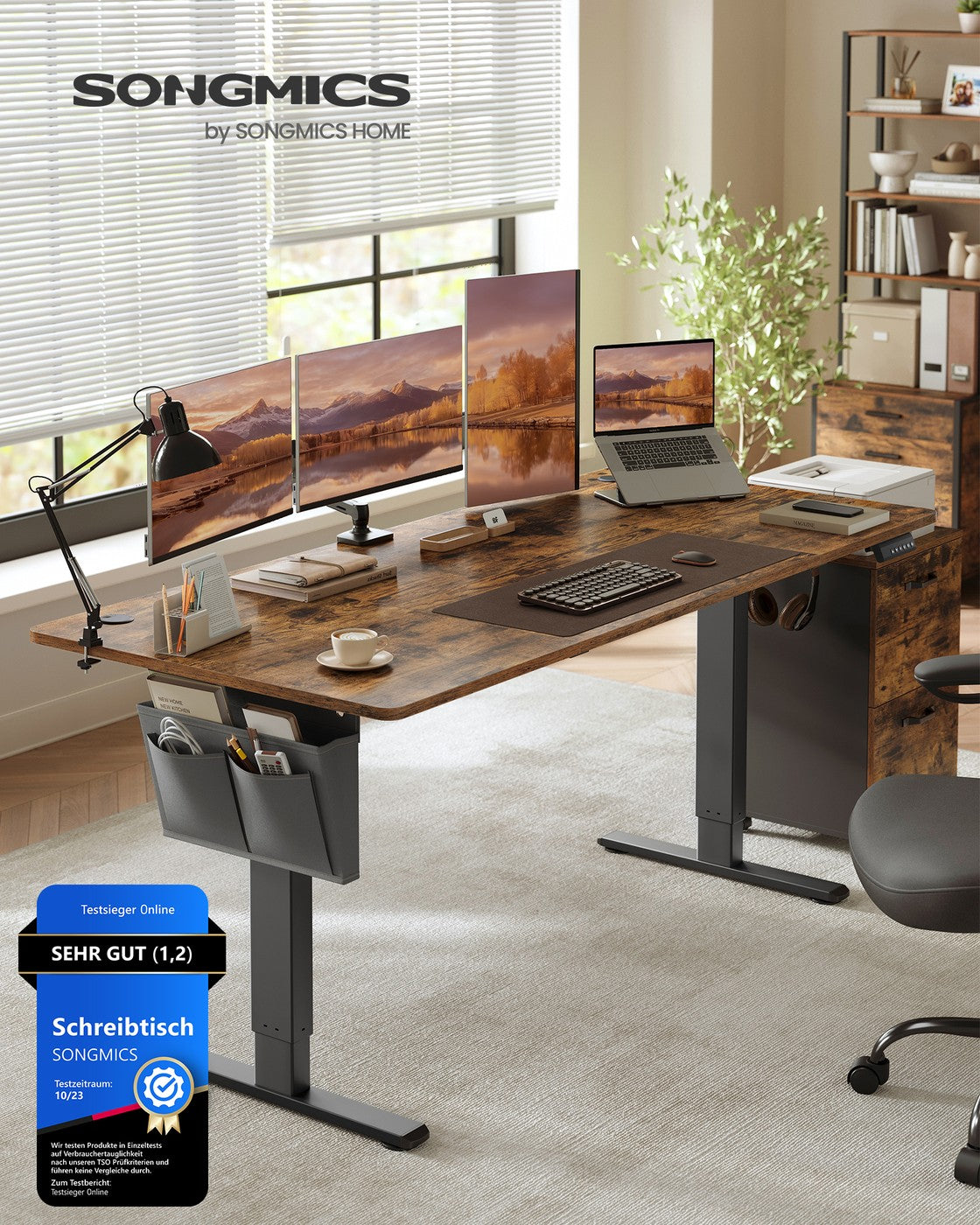 Elektrischer Hoch-Niedrig-Schreibtisch - Elektrisch verstellbar - Arbeitsplatz - Ergonomischer Schreibtisch