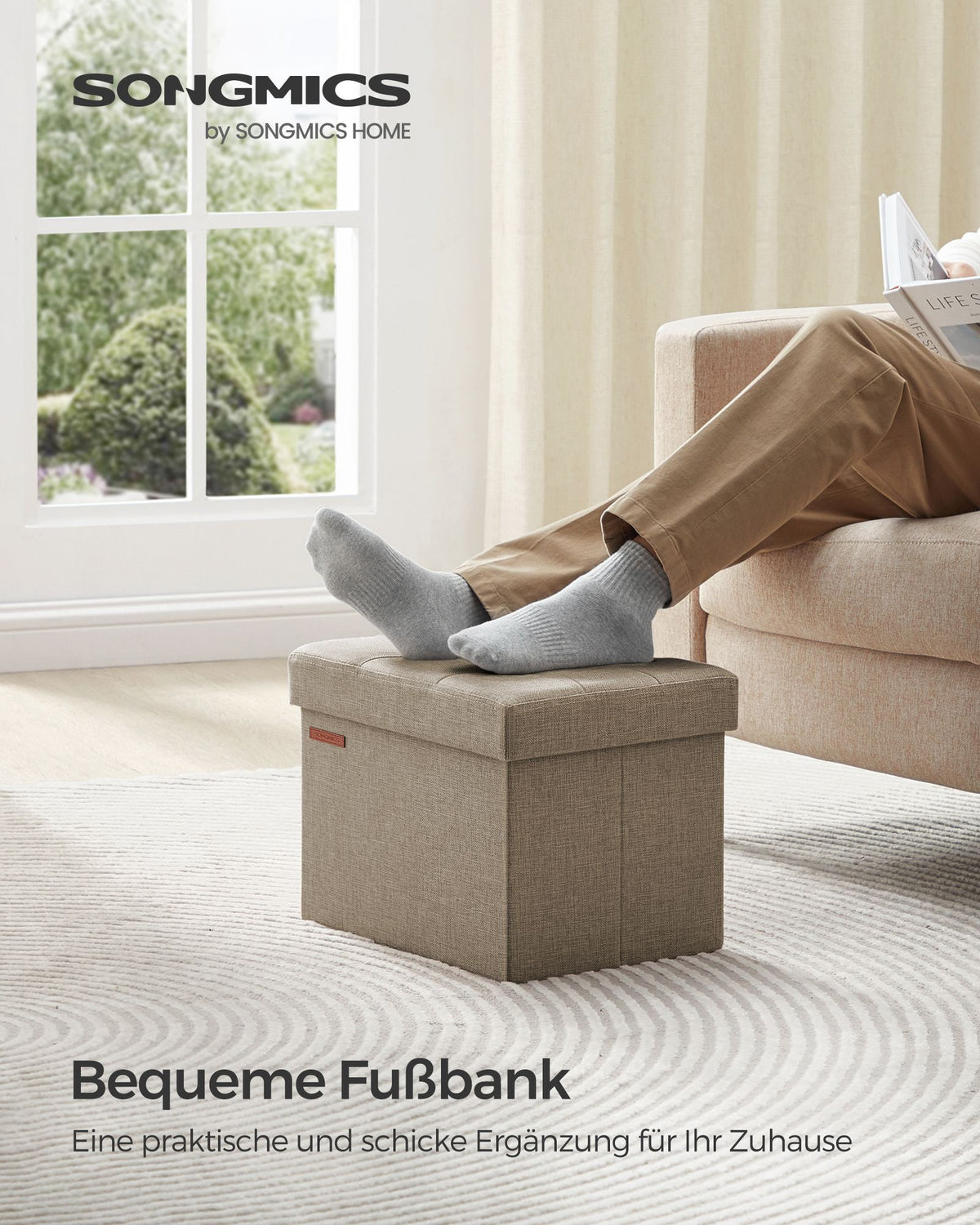 Truhenbank mit Deckel – Bis 300 kg belastbar – Klappbar – Verschiedene Farben & Größen
