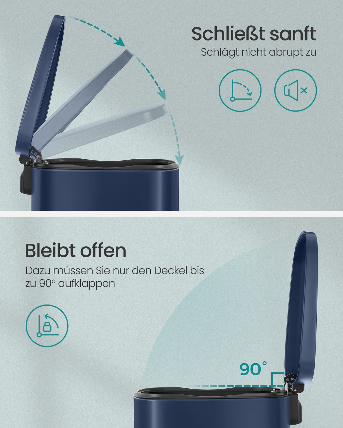 Moderner Treteimer - 50 Liter - Abfalleimer
