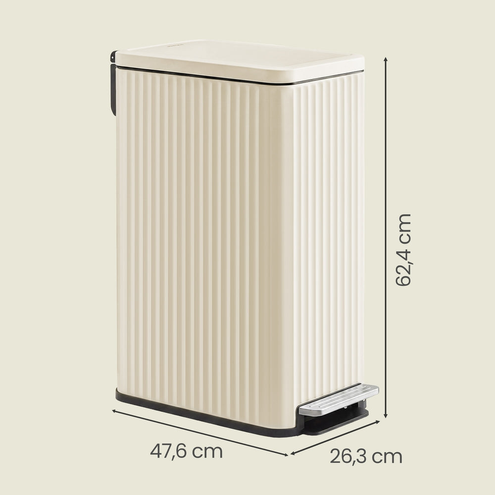 Mülleimer Küche 50 L - Pedaleimer Mit Softclose-Deckel - Mit Herausnehmbarem Innenbehälter