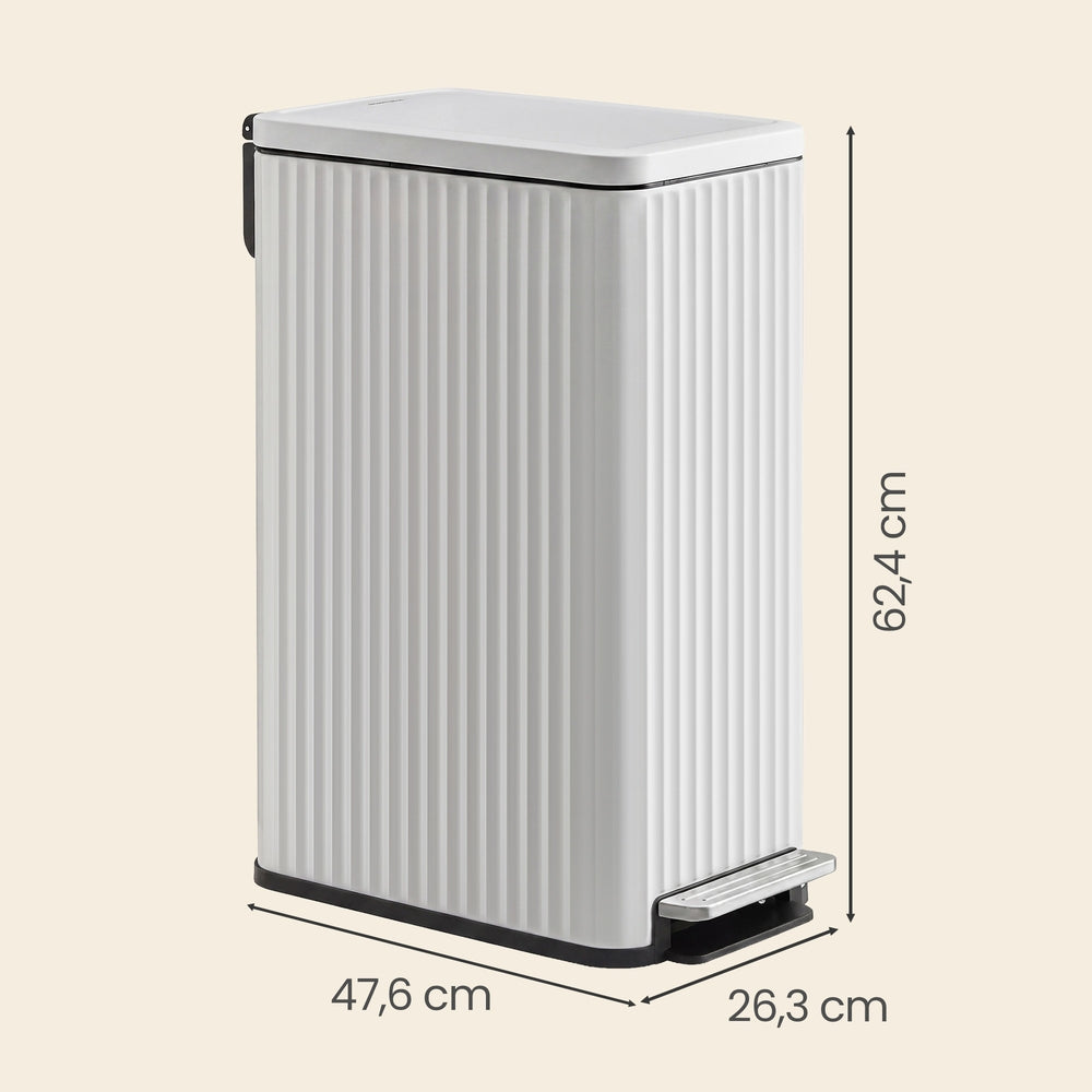 Mülleimer Küche 50 L - Pedaleimer Mit Softclose-Deckel - Mit Herausnehmbarem Innenbehälter