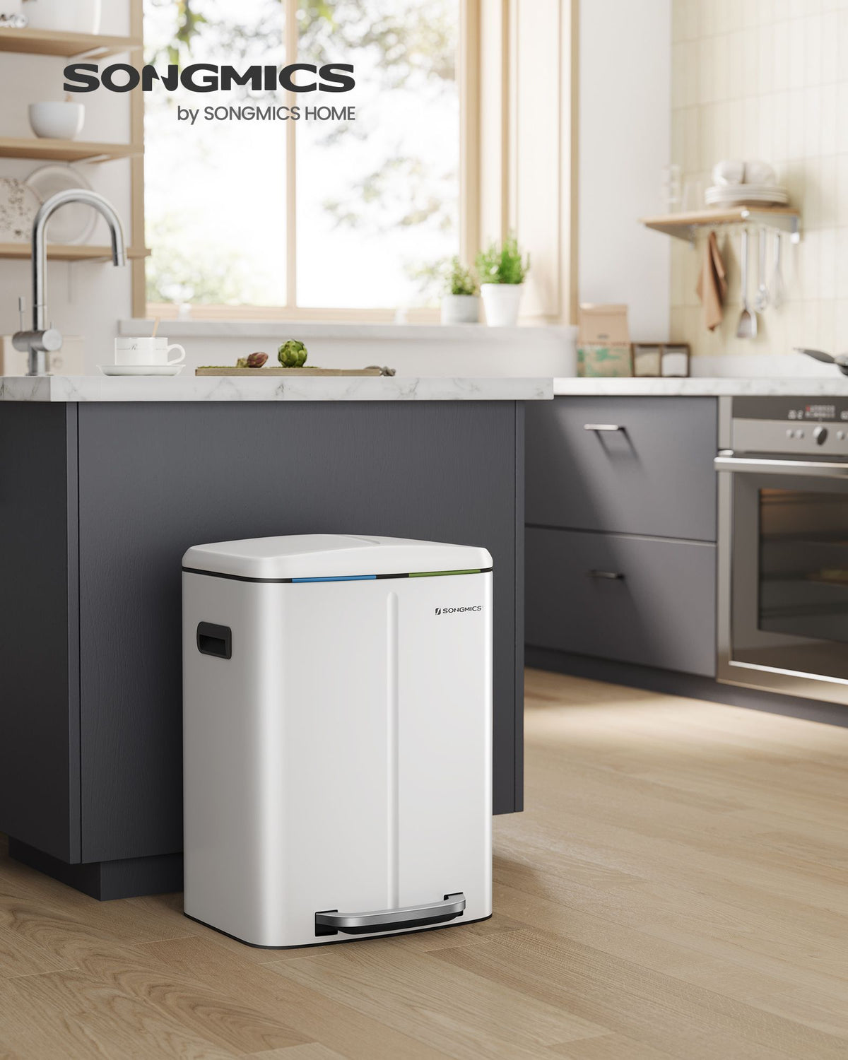 Treteimer 40L - Mit 2 Inneneimern - Mülltrennung