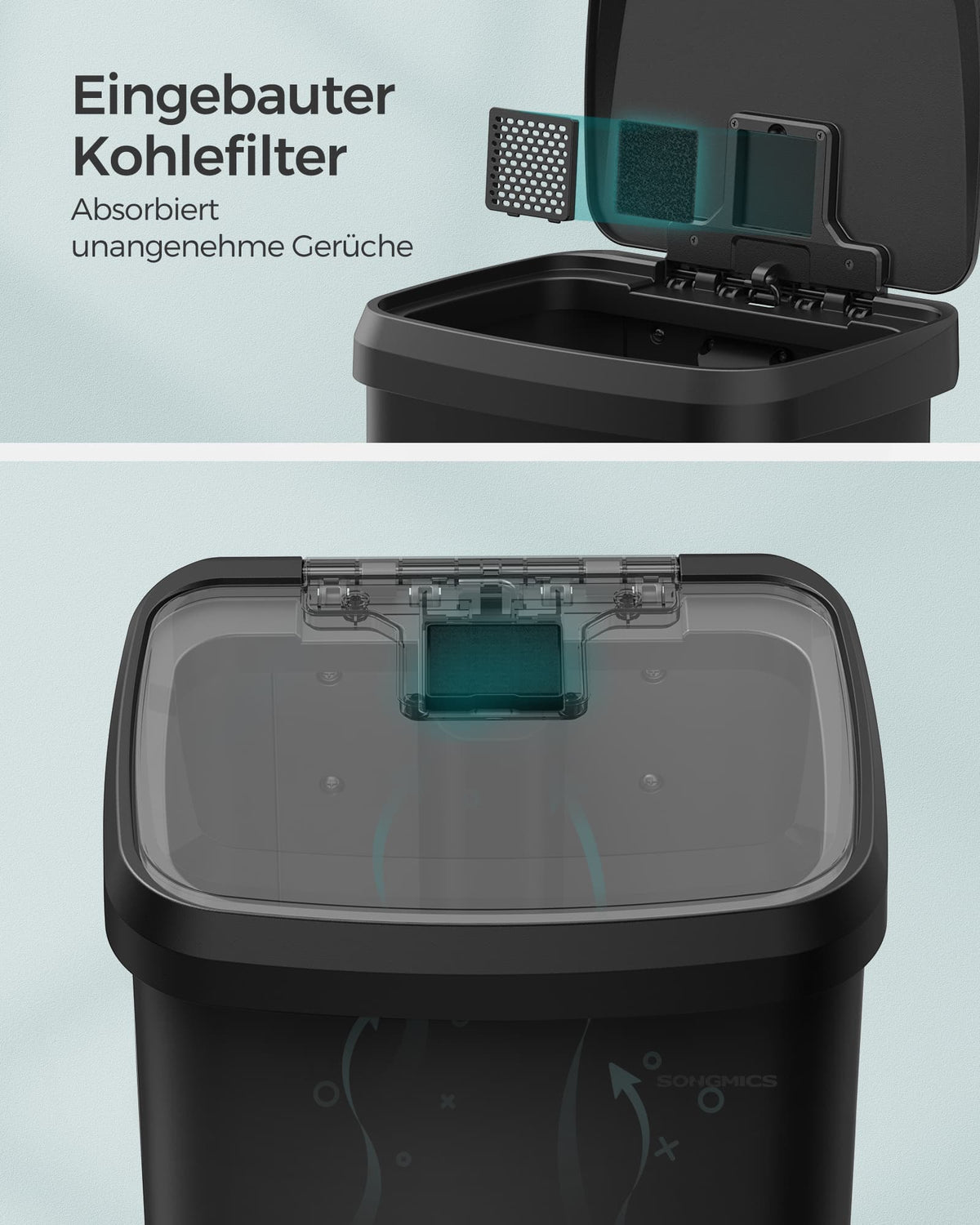 Großer Abfalleimer 68 Liter - Abfalleimer - Treteimer