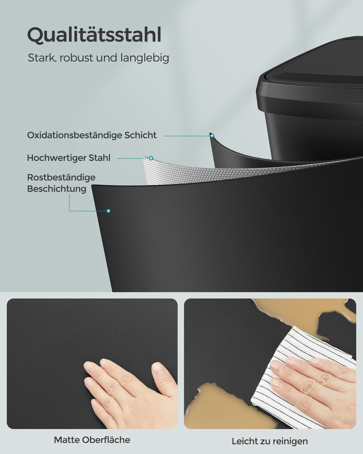 Großer Abfalleimer 68 Liter - Abfalleimer - Treteimer