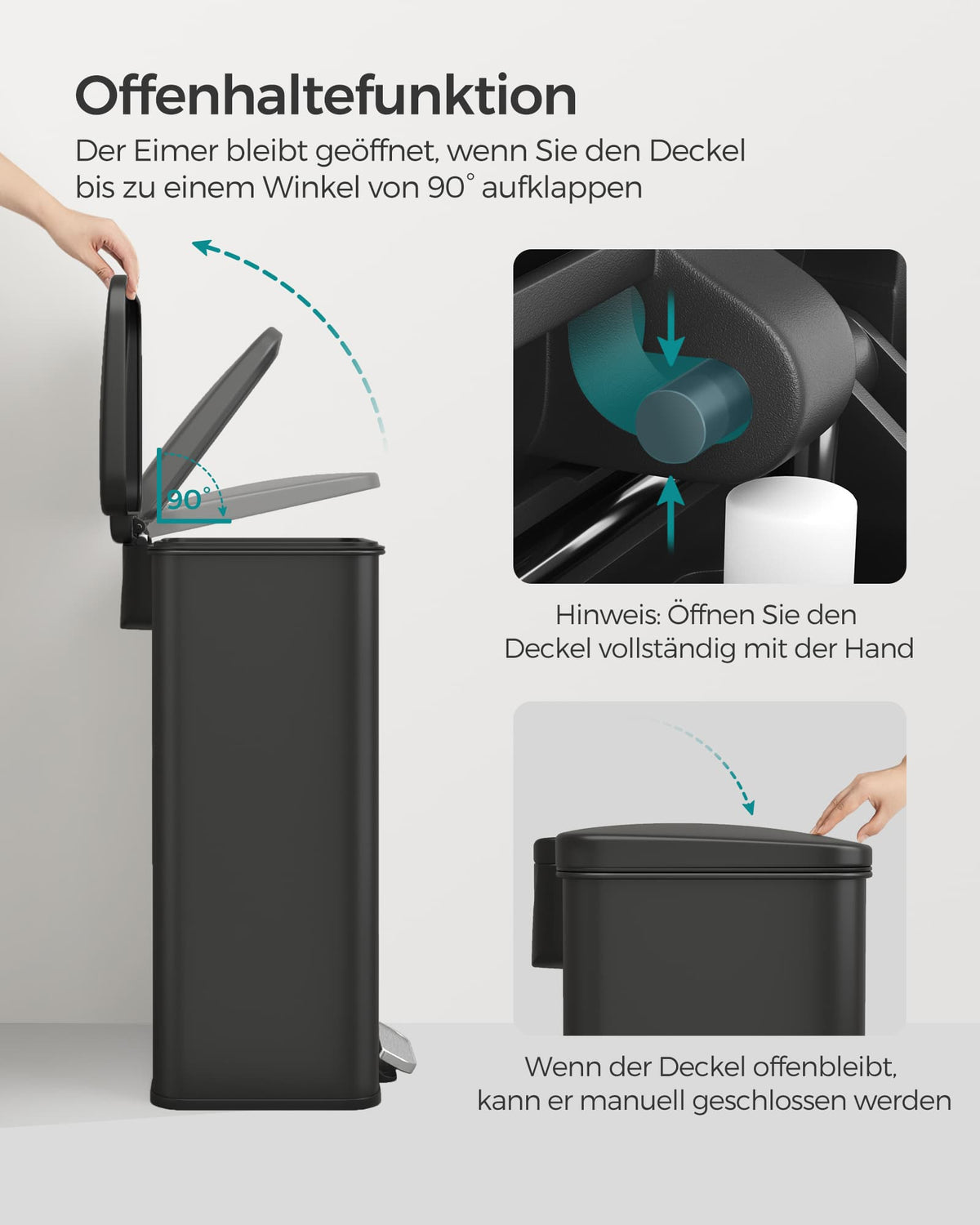 Treteimer mit Soft-Close - 40 Liter - Abfalleimer