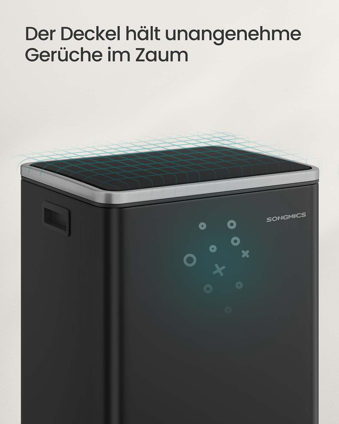 Treteimer – 50 Liter – Deckel mit Soft-Close-Funktion – Herausnehmbarer Inneneimer – Inklusive 15 Beutel