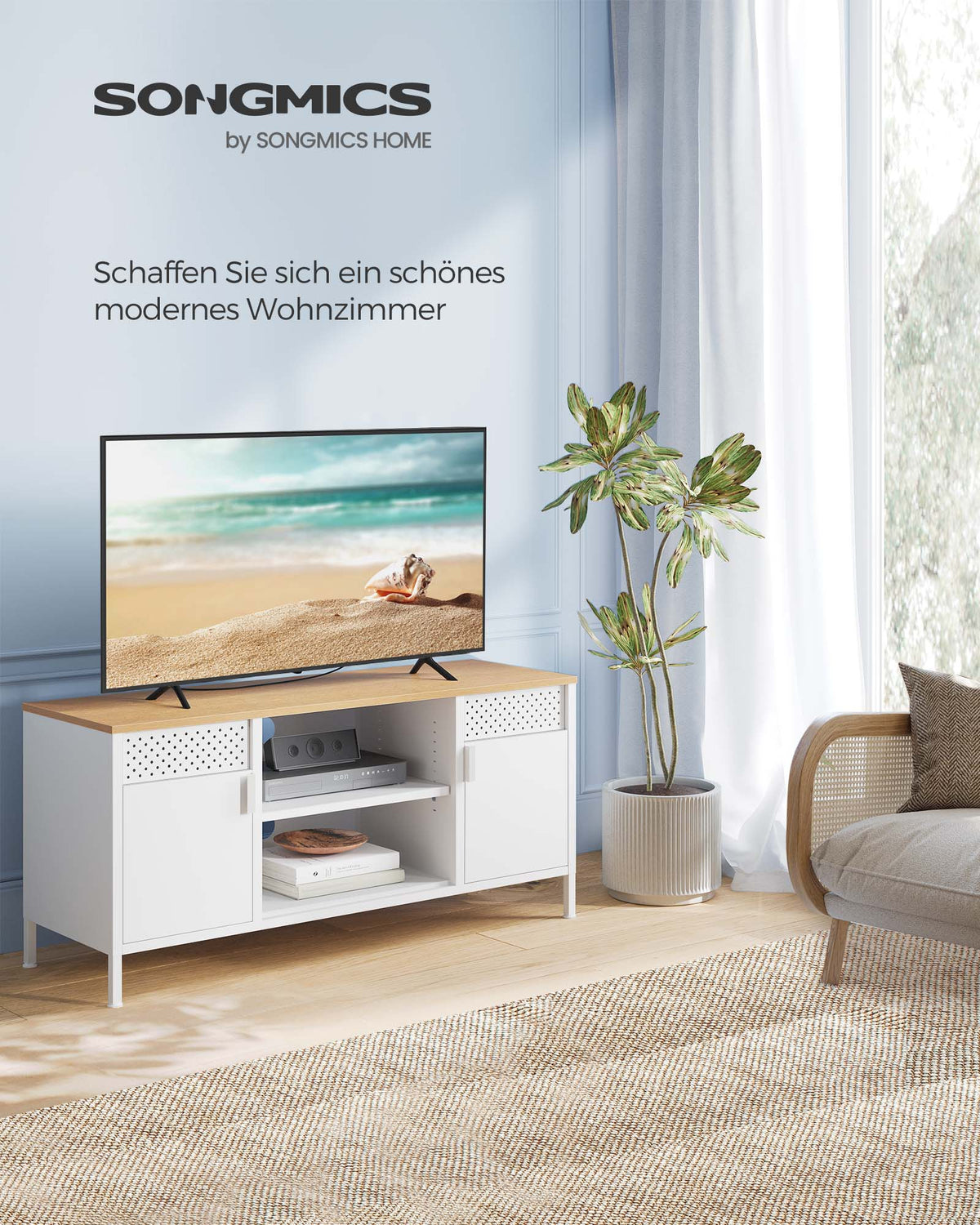 Stilvoller TV-Schrank mit Stauraum und Vintage-Design – TV-Schrank