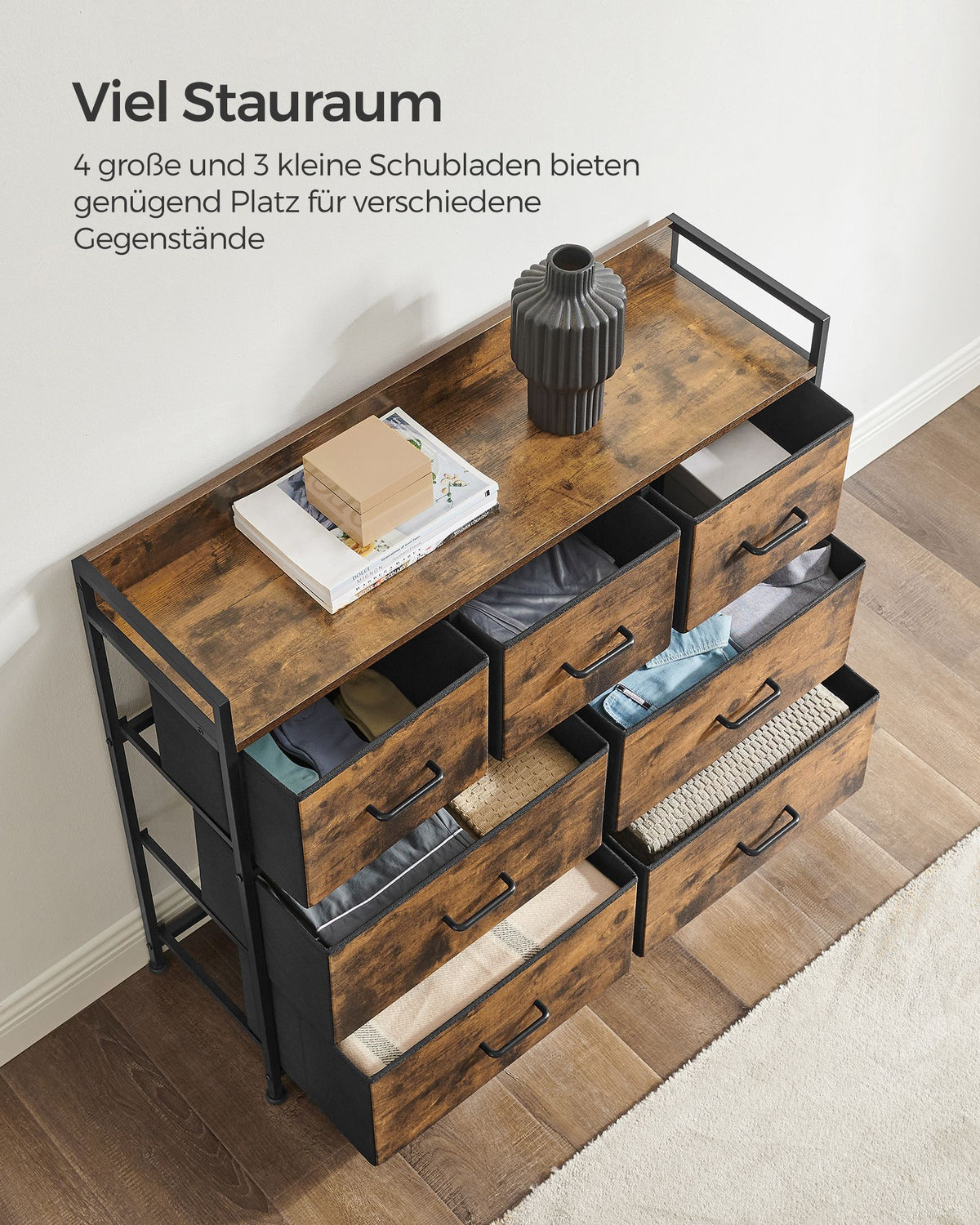 Kommode Industriedesign – 7 Schubladen – stilvoll und praktisch