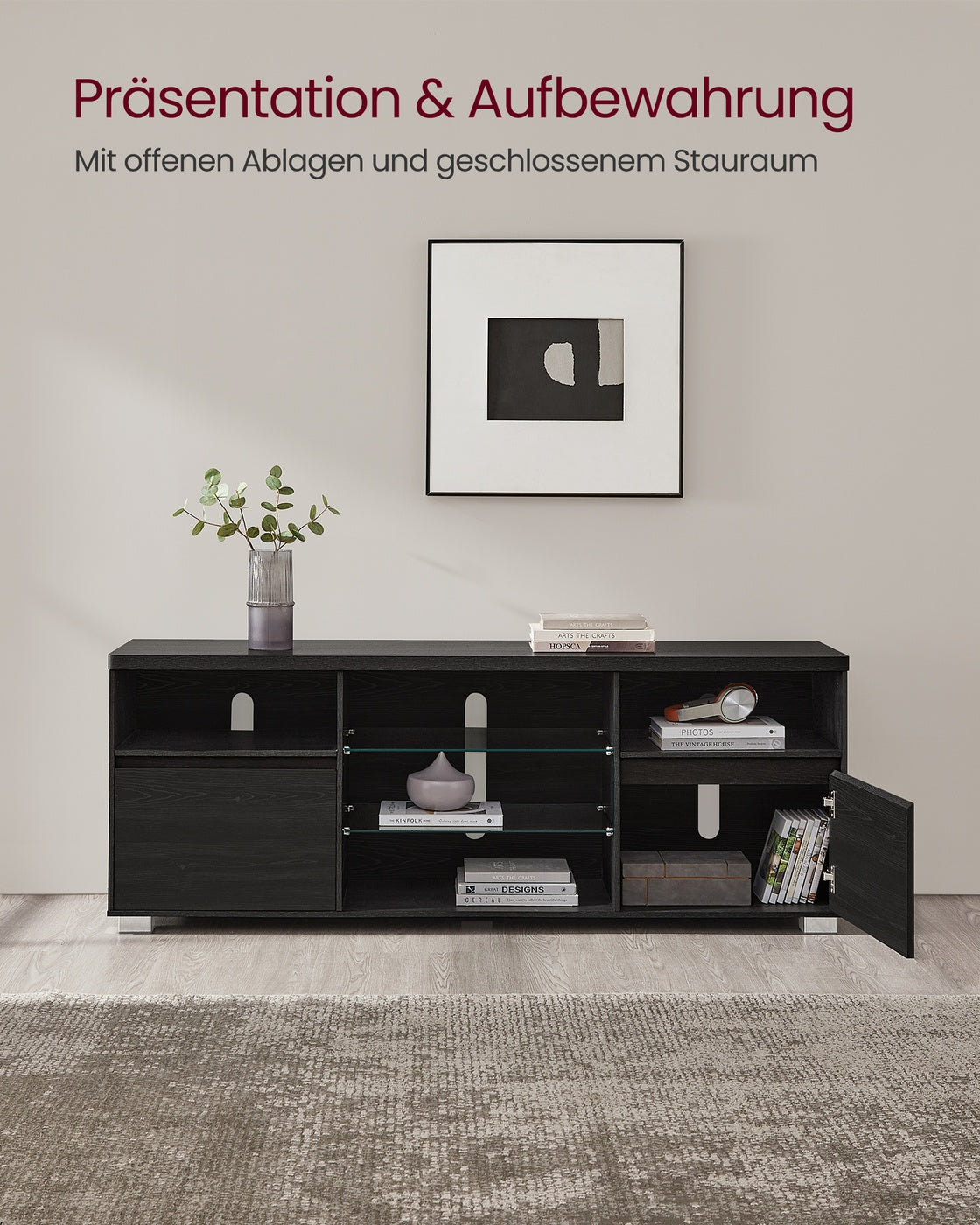 TV-Schrank mit LED-Beleuchtung und verstellbarem Stauraum