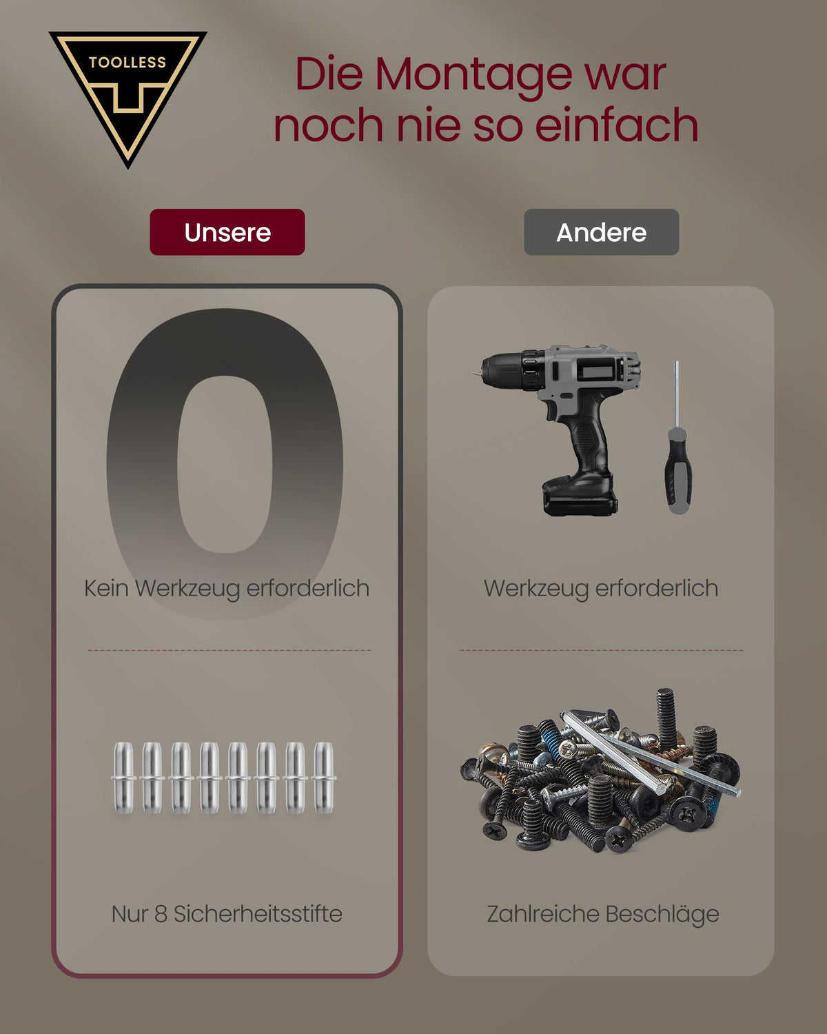 TV-Schrank für Fernseher bis 60 Zoll – modern Schwarz/Weiß mit Glastür – werkzeuglose Montage – TV-Lowboard mit Stauraum