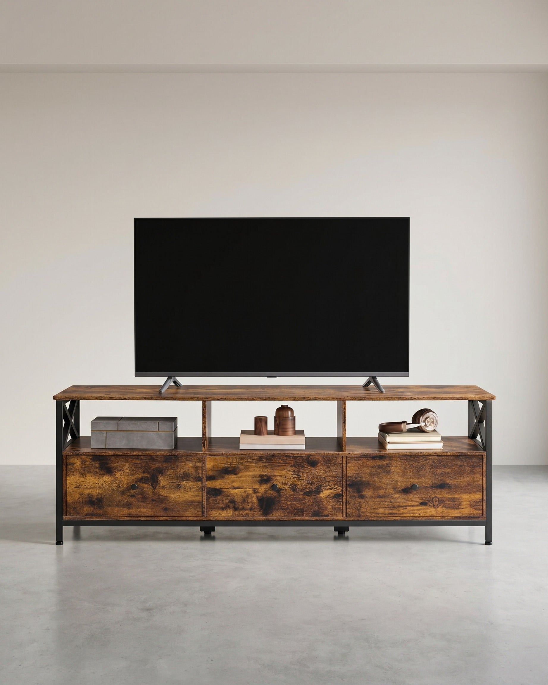 TV-Möbel - Für TV Bis 65 Zoll - Großzügiger Stauraum - 147 cm Breit