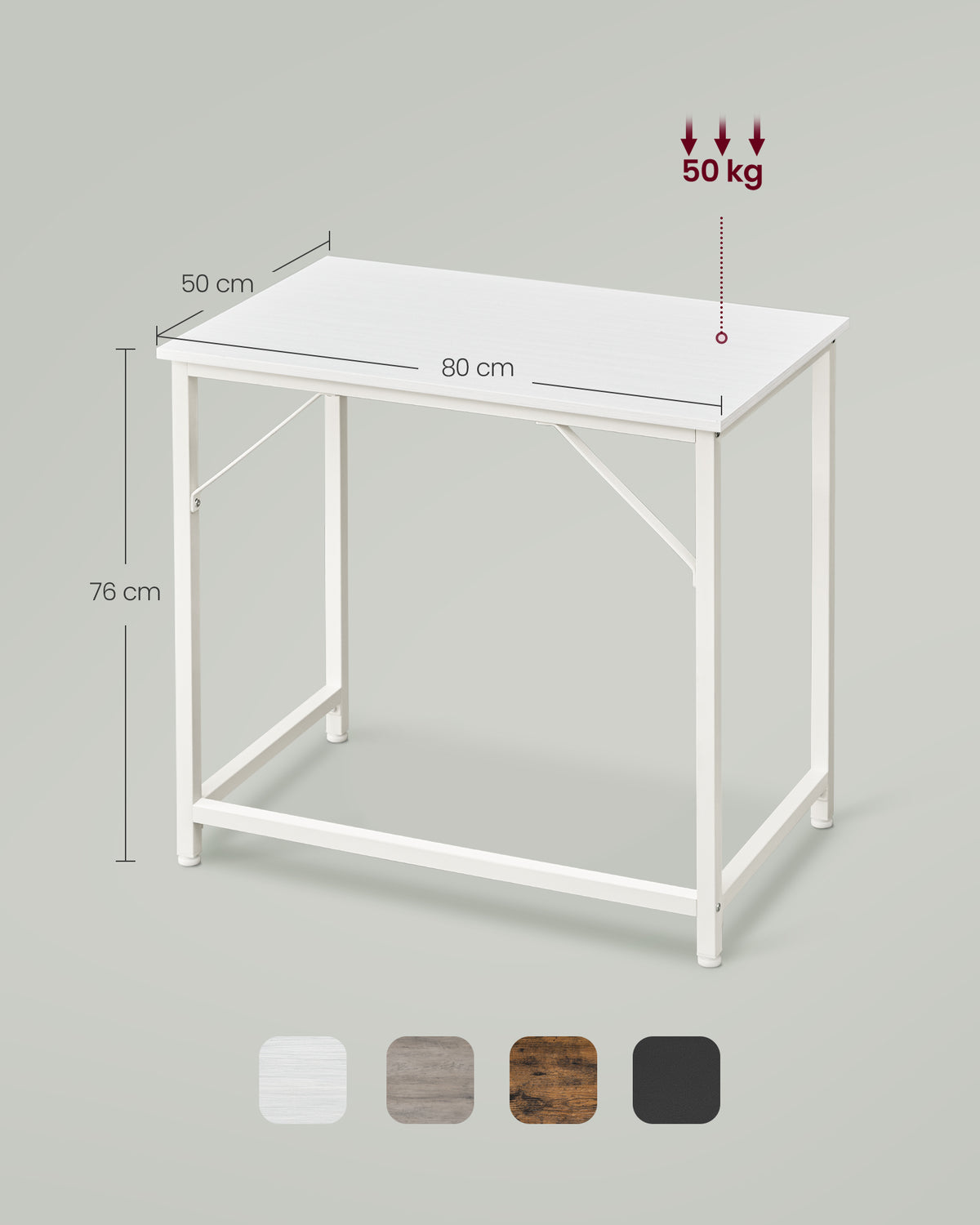 Kompakter Schreibtisch – Modernes Design – Bis zu 50 kg belastbar
