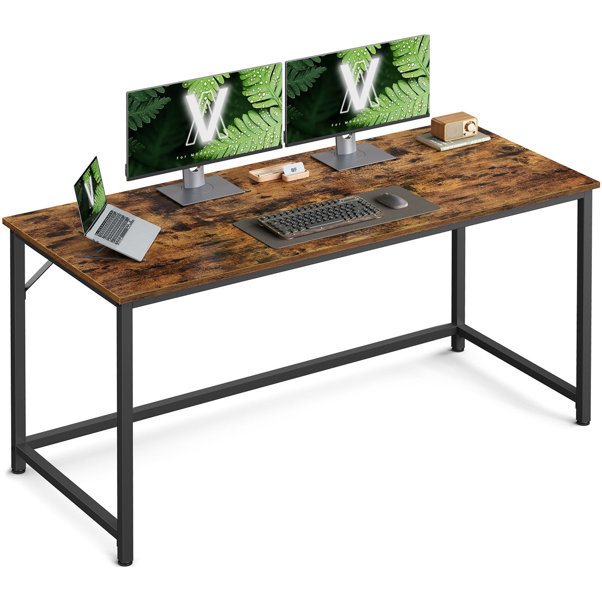 Schreibtisch im Industriedesign – 140 cm breit – kompakt und stabil – bis 50 kg belastbar